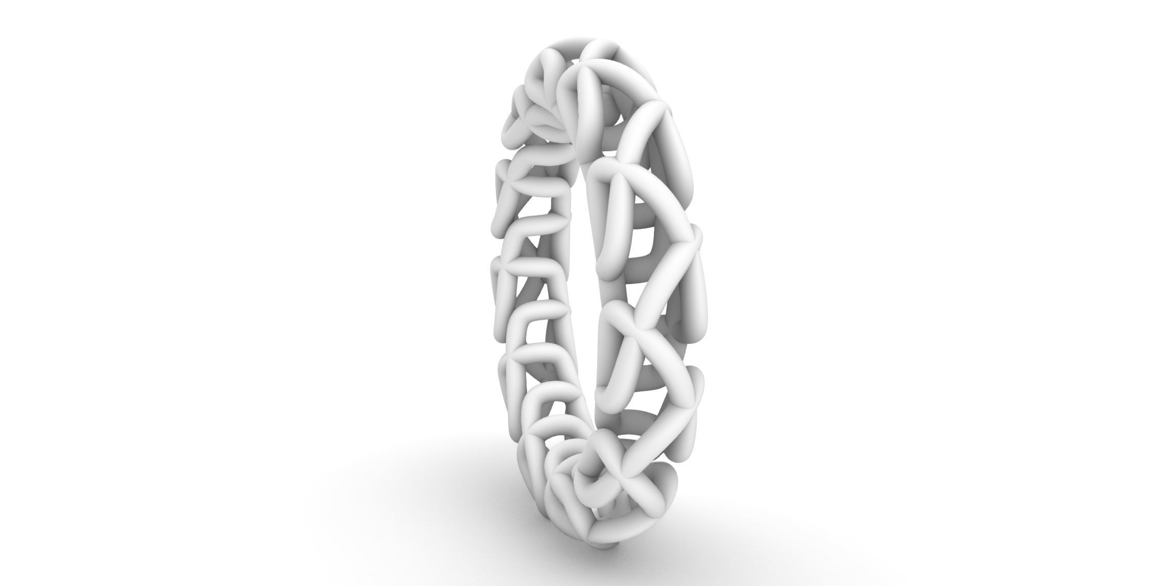Woven Wire Ring v1 3D print model_3
