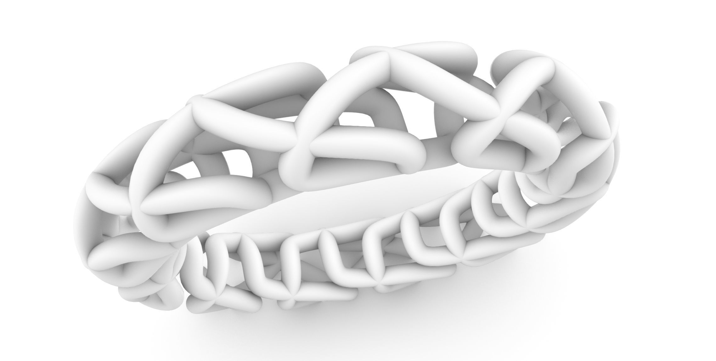 Woven Wire Ring v1 3D print model_4