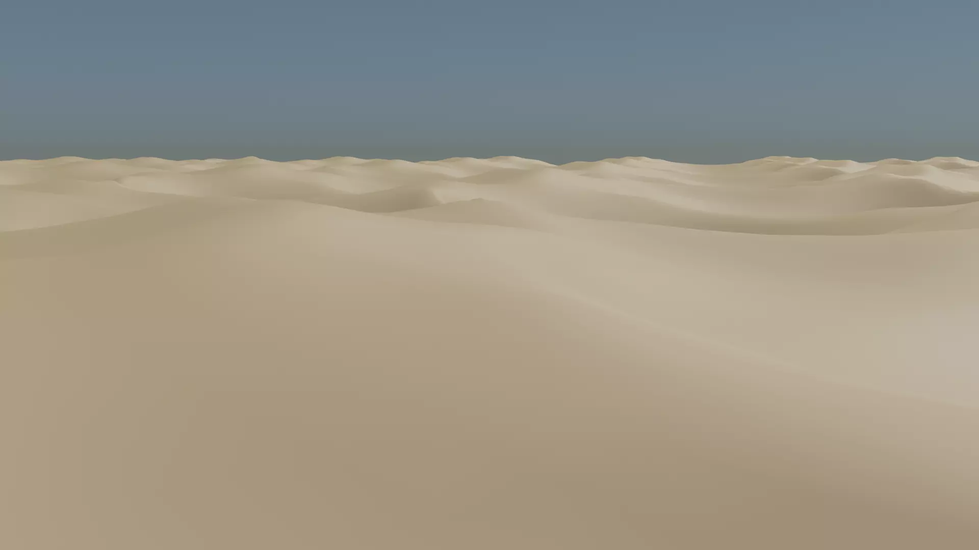 Desert Sand Landspace - Terrain Asset Low-poly 3D model_0