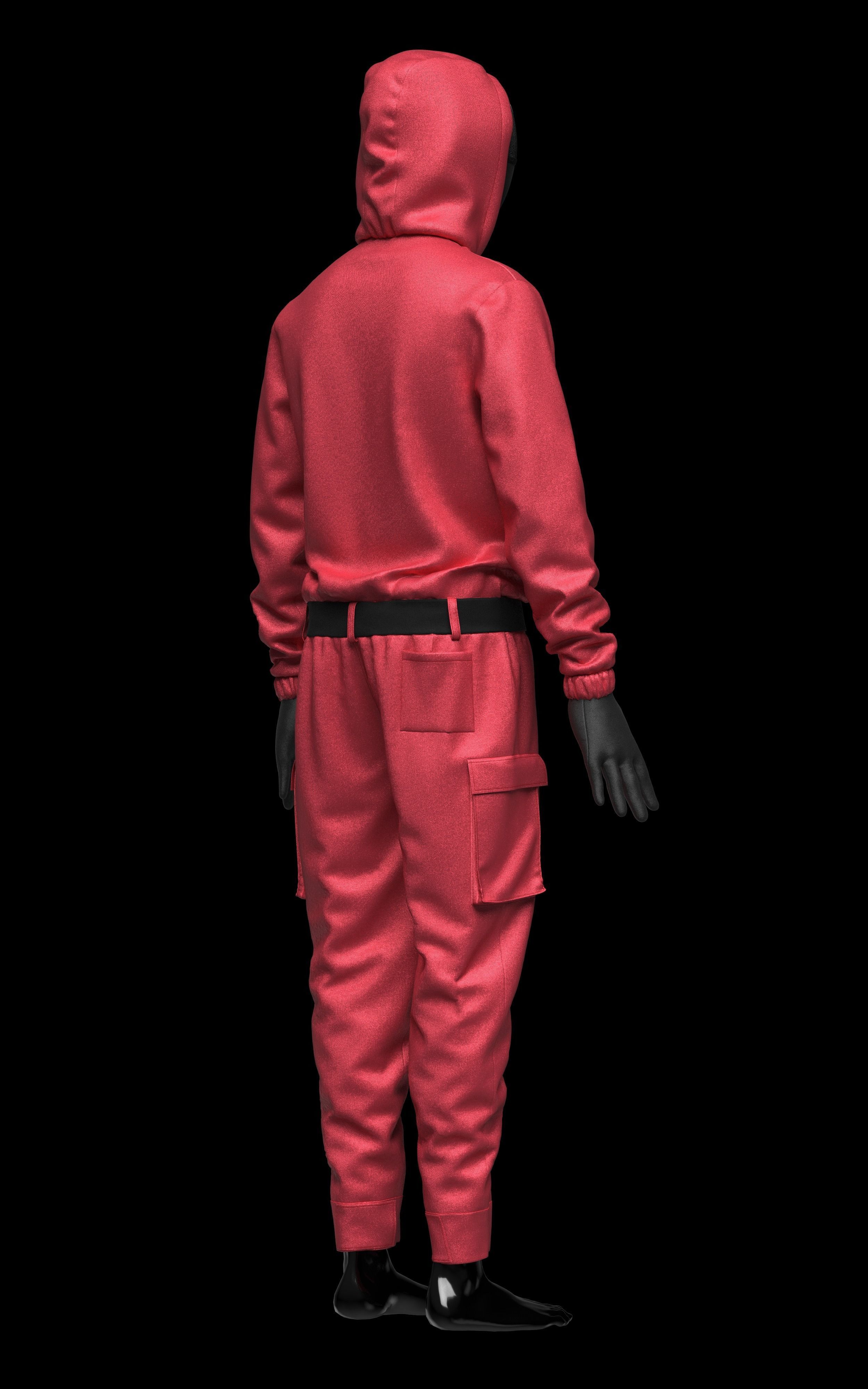 Pink Soldiers Squid Game 3D model_6