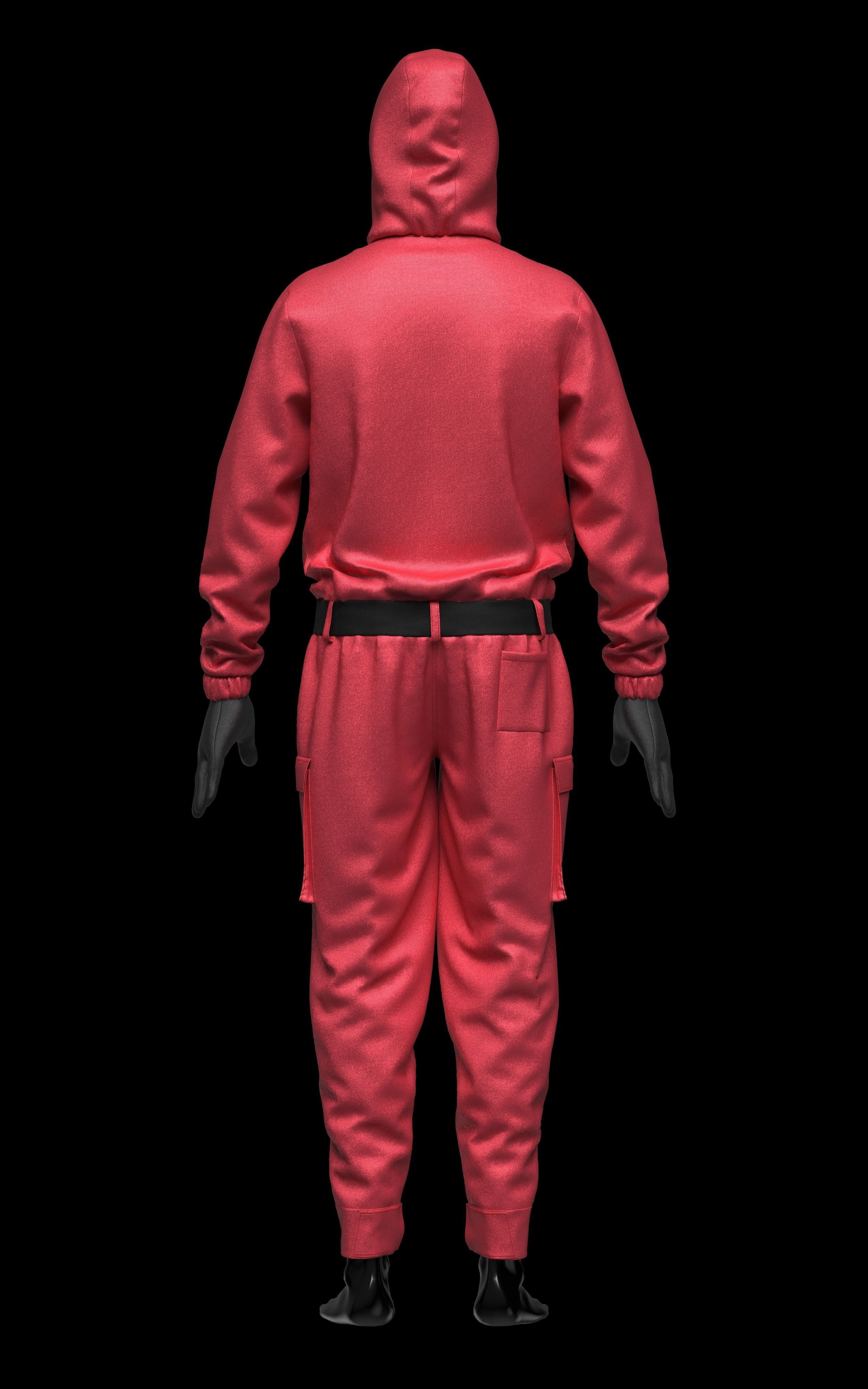 Pink Soldiers Squid Game 3D model_7