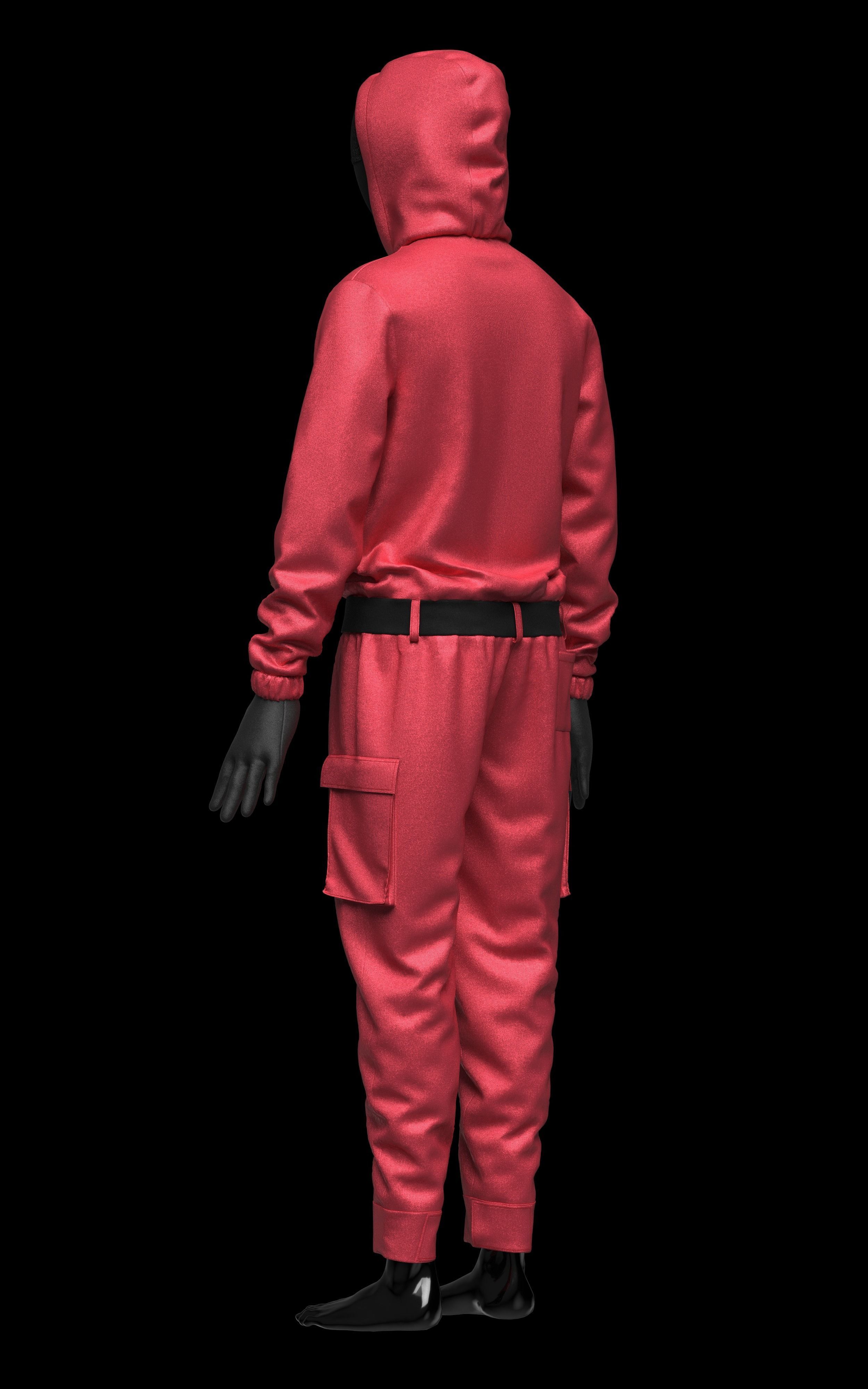 Pink Soldiers Squid Game 3D model_8