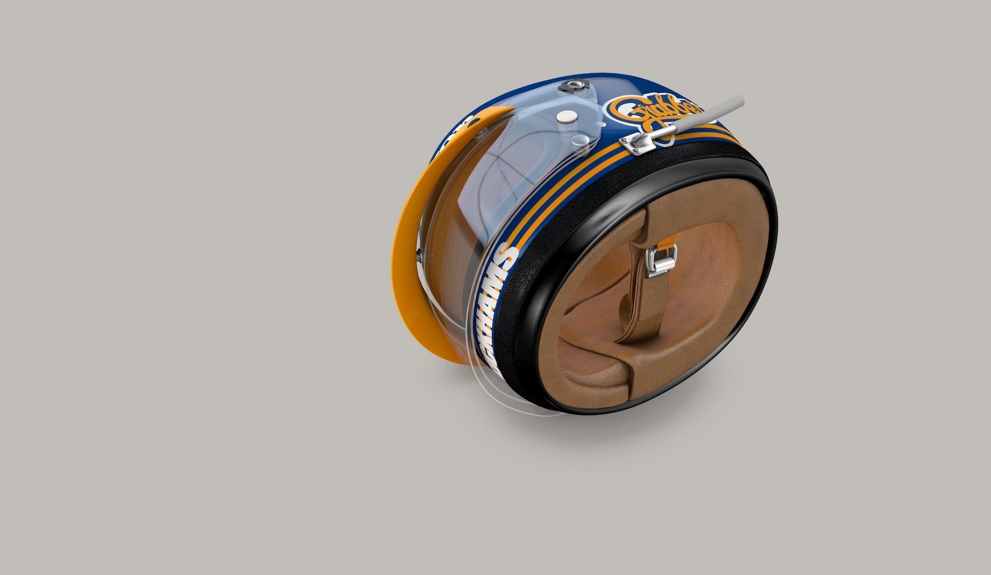 Ronnie Peterson Lotus Helmet 70s 3D model_7