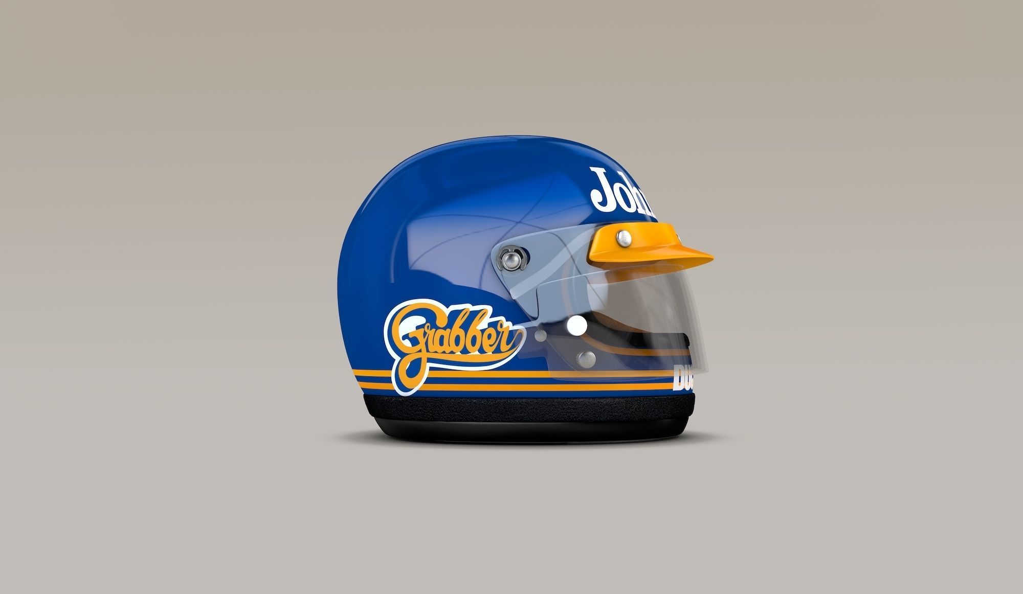 Ronnie Peterson Lotus Helmet 70s 3D model_5