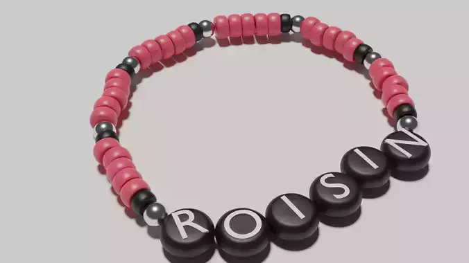 Personalized Bead Bracelet 3D Model  3D model