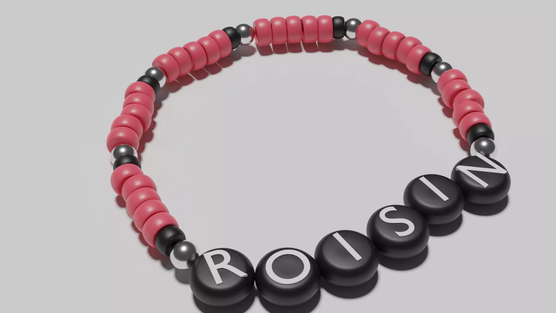 Personalized Bead Bracelet 3D Model  3D model_0