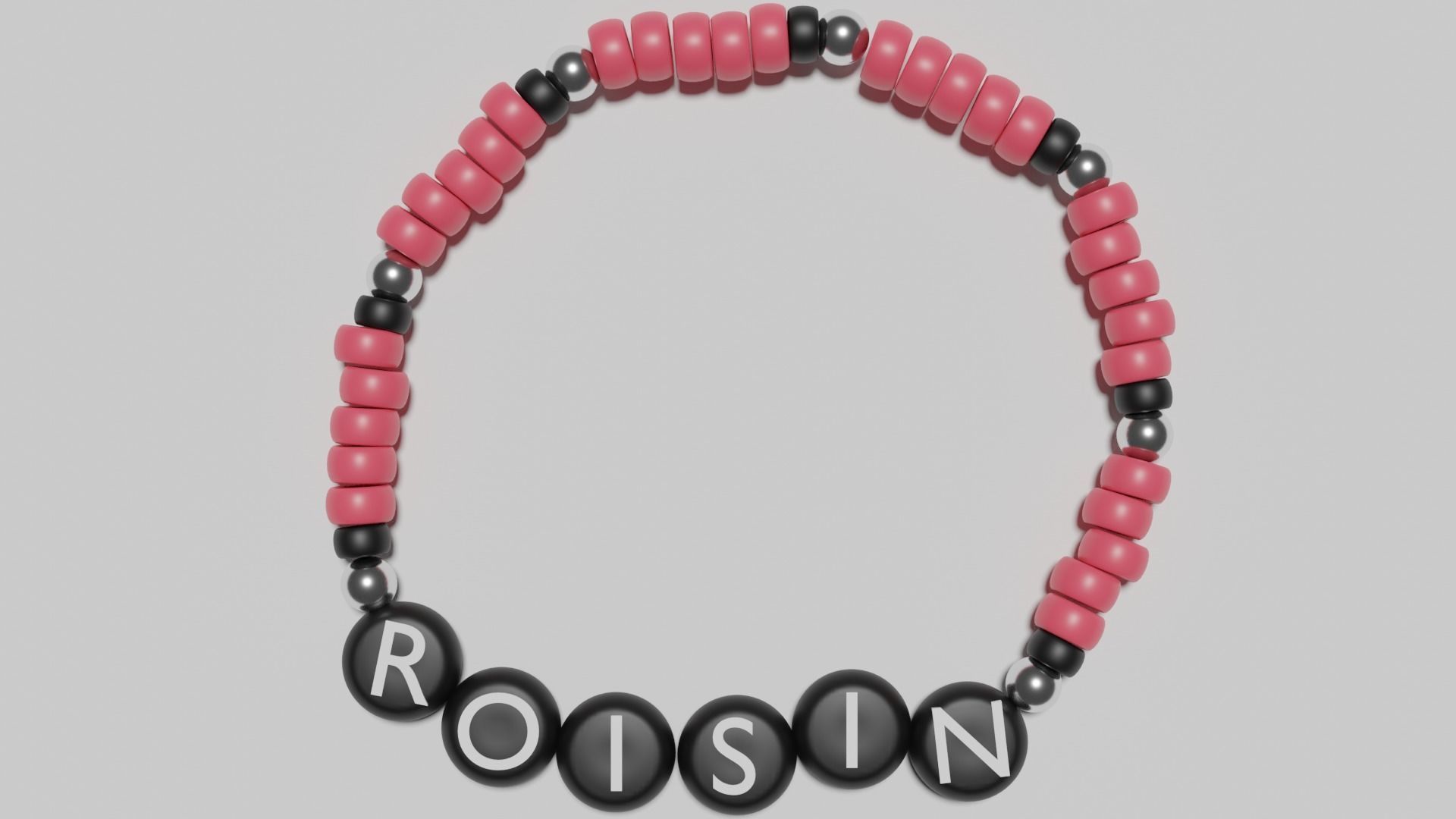 Personalized Bead Bracelet 3D Model  3D model_1