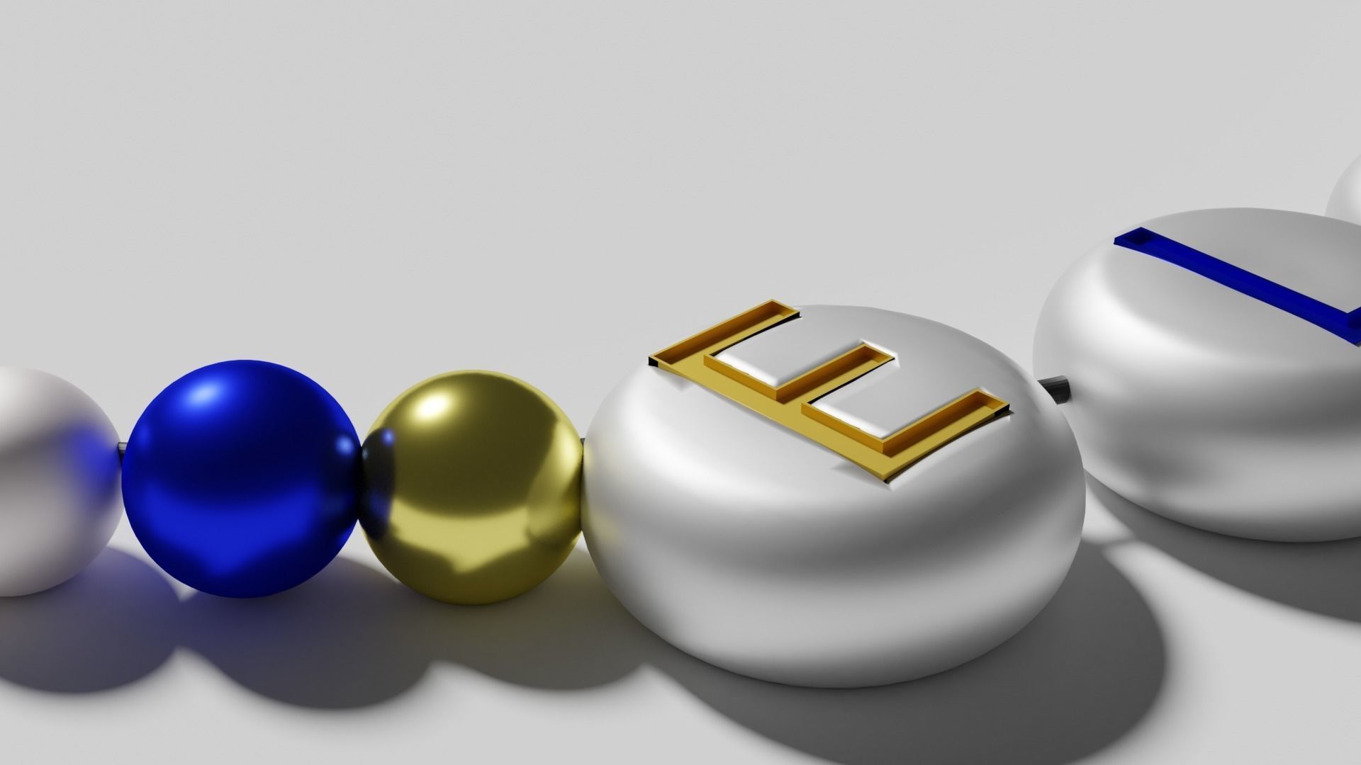 Personalized Bead Bracelet 3D Model  3D model_2