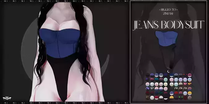 JEANS BODYSUIT -  BY AIKA  61 TEXTURES 