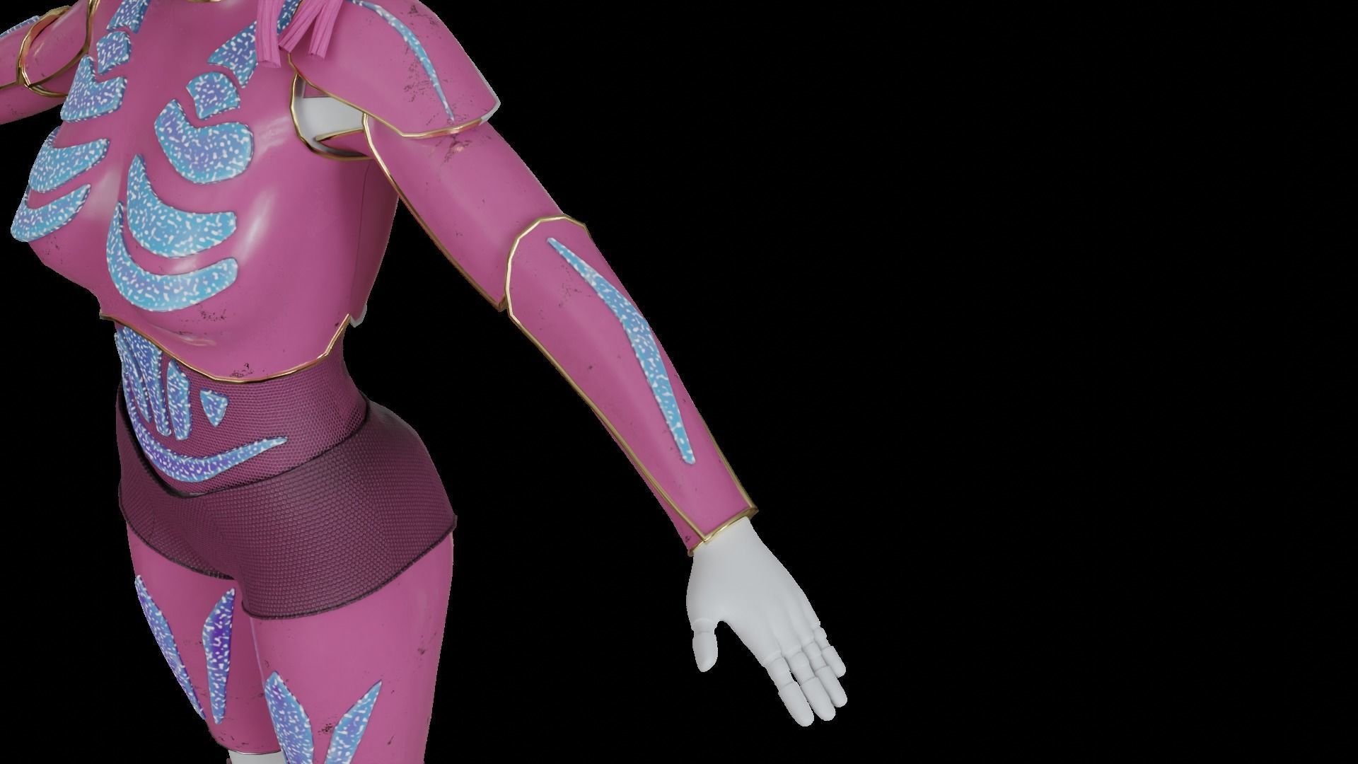 High-quality pink robot 3D model_2