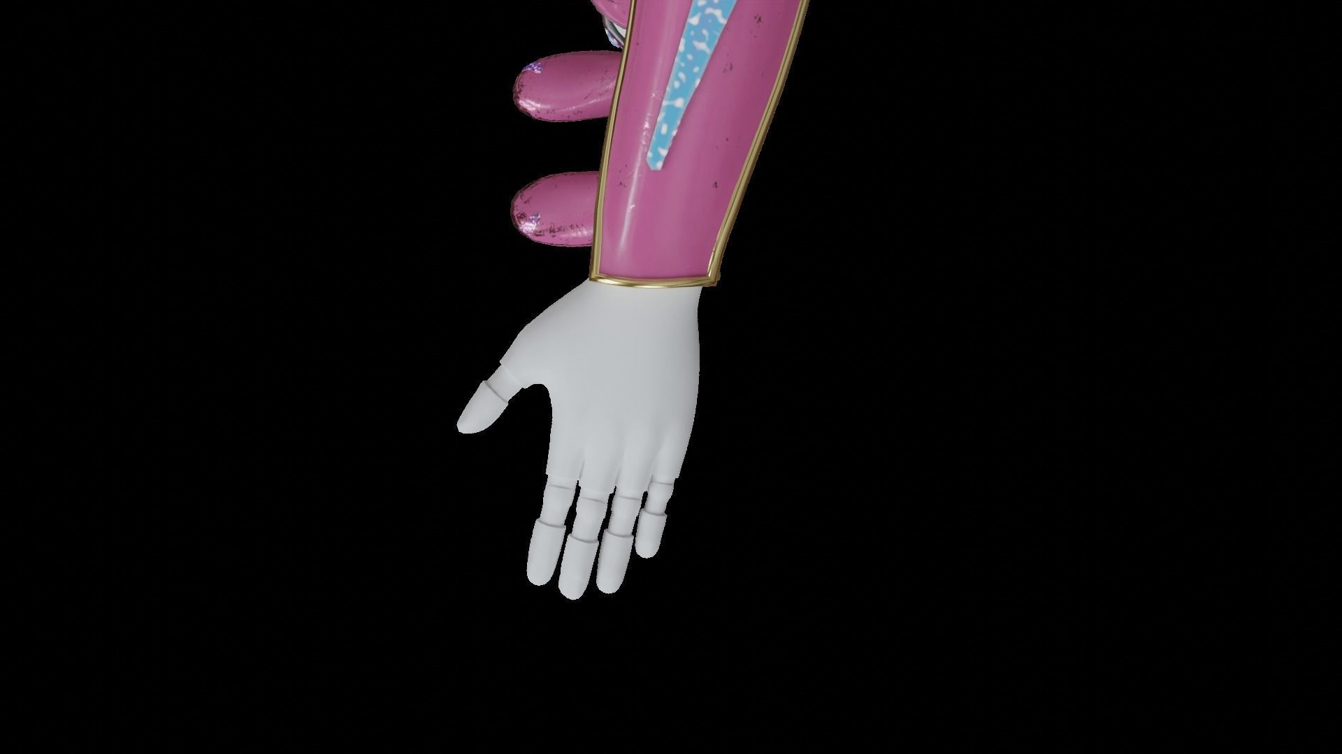 High-quality pink robot 3D model_3