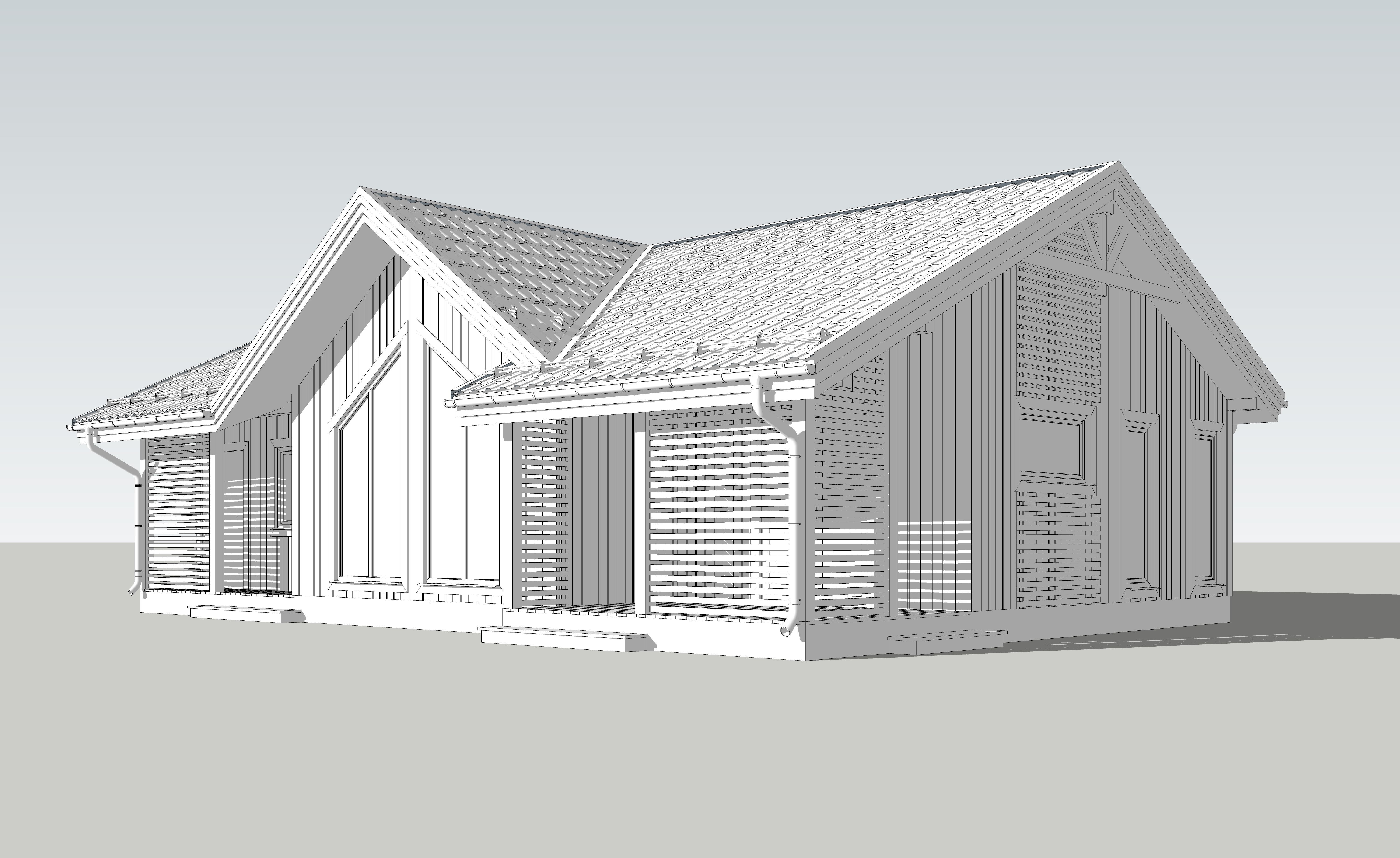 DK-68 house with roof 3D model_2