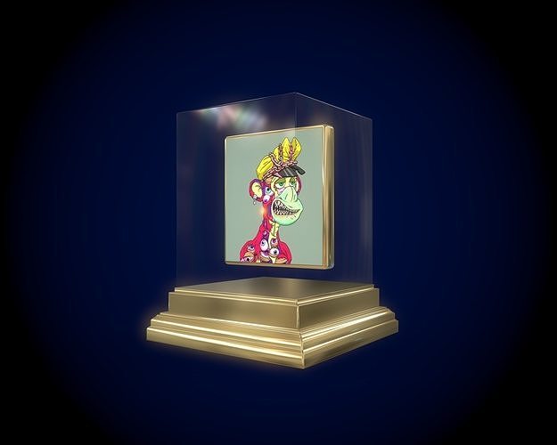 Mutant Ape 19 Gold Club Low-poly 3D model