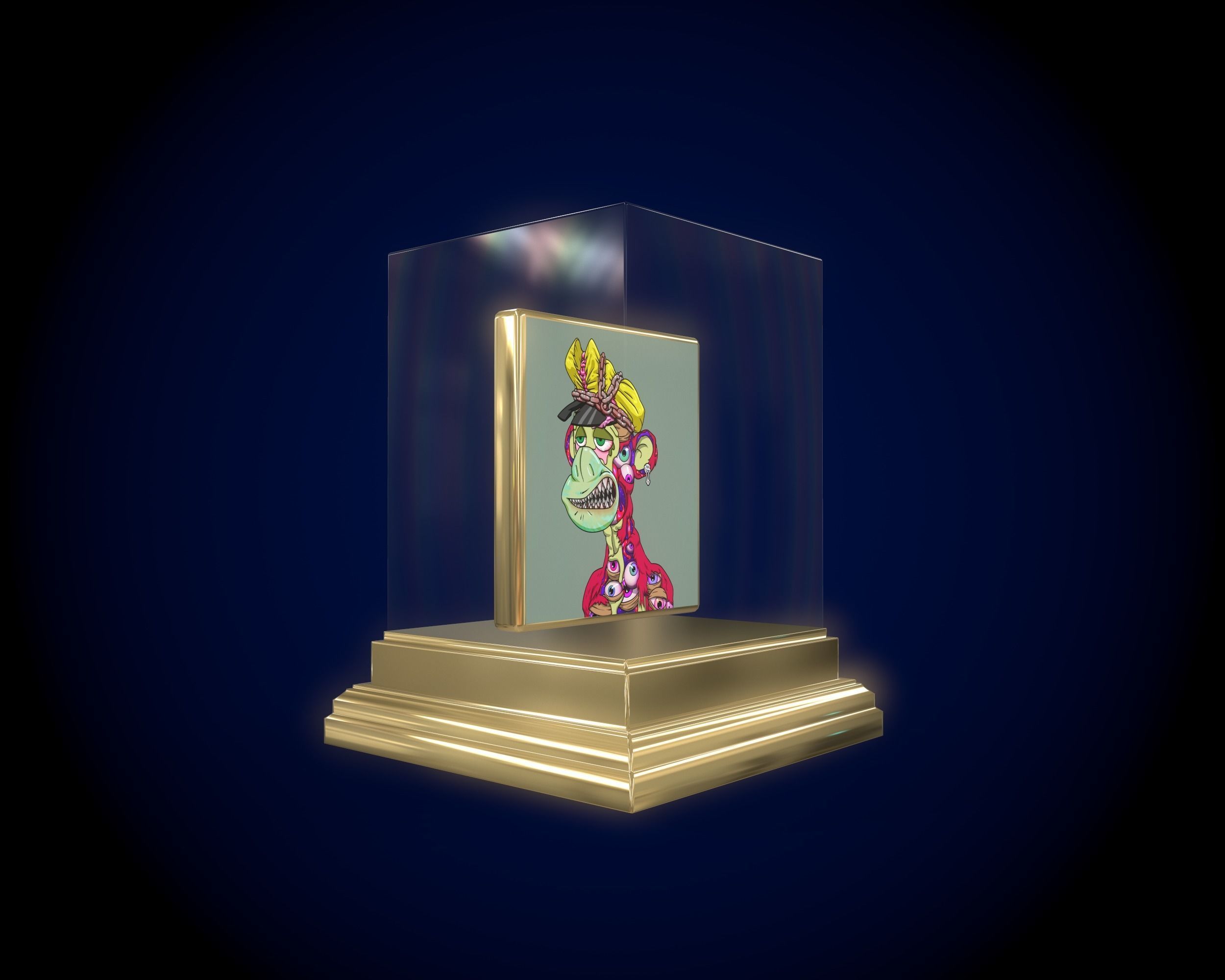 Mutant Ape 19 Gold Club Low-poly 3D model_11