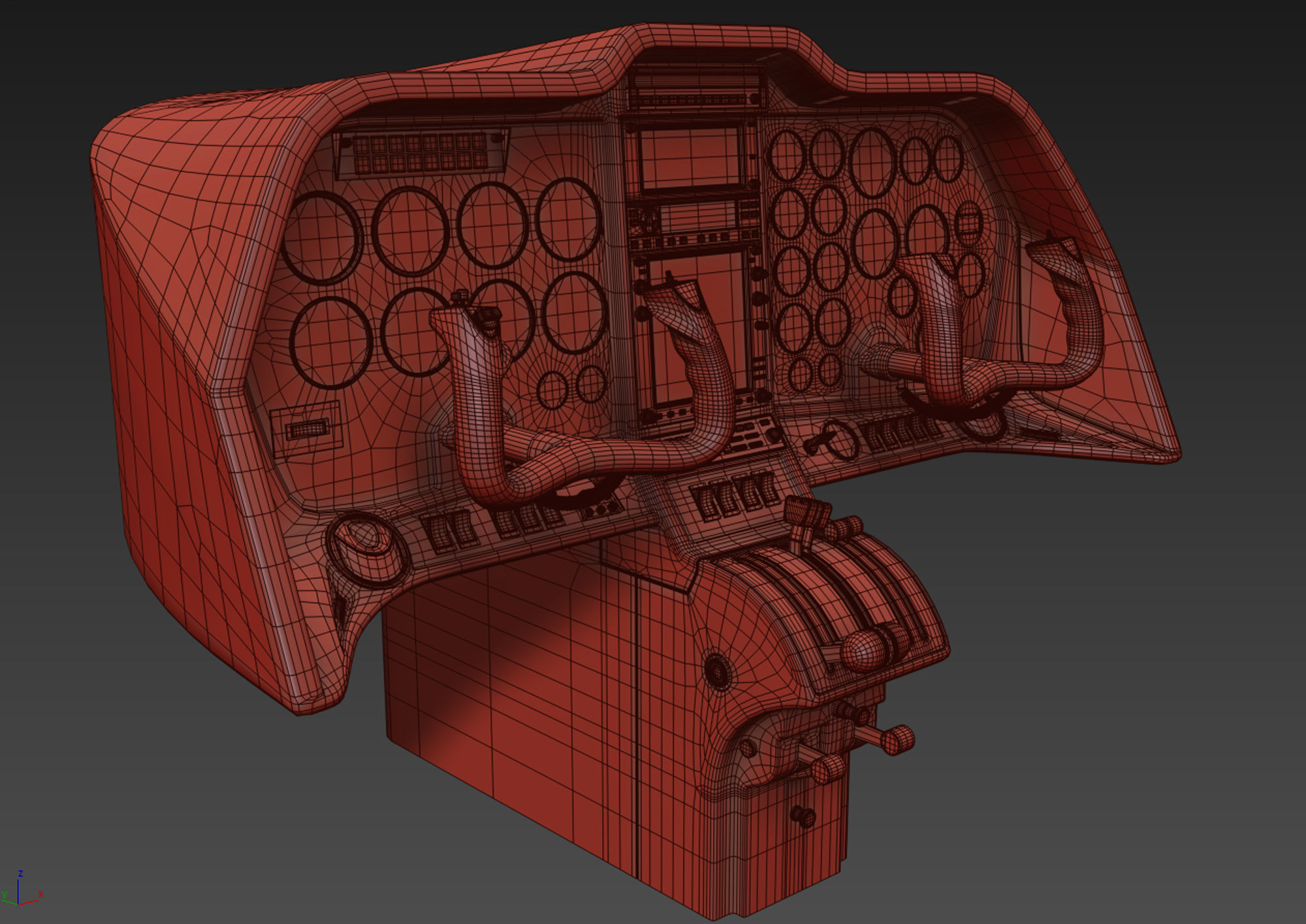 Aircraft Control Panel 3 3D model_7