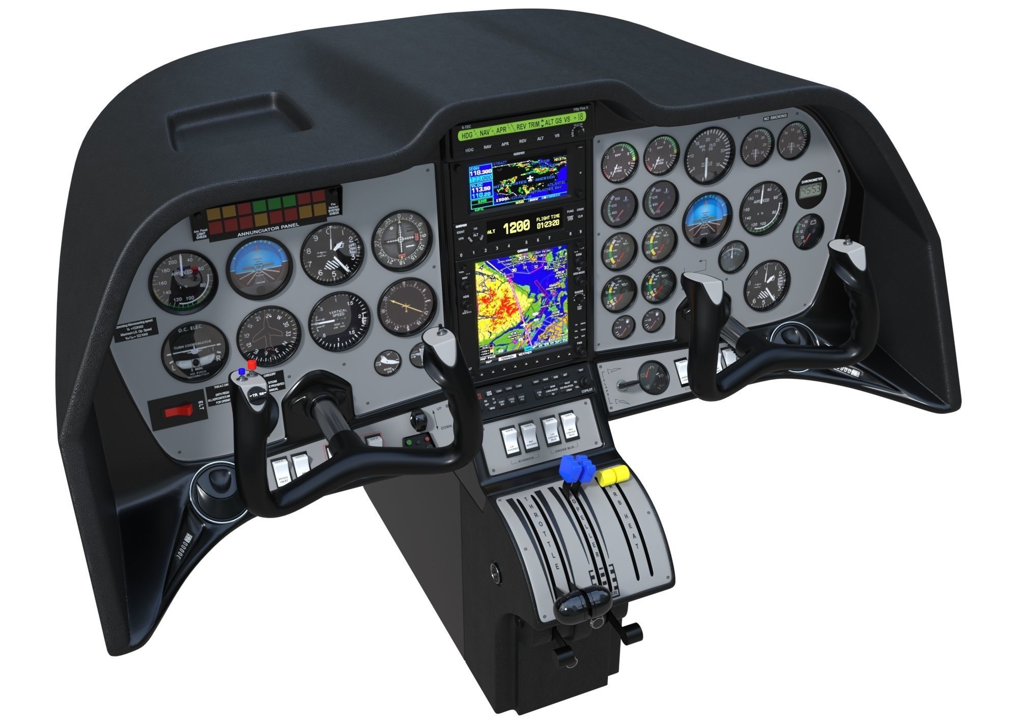 Aircraft Control Panel 3 3D model_2