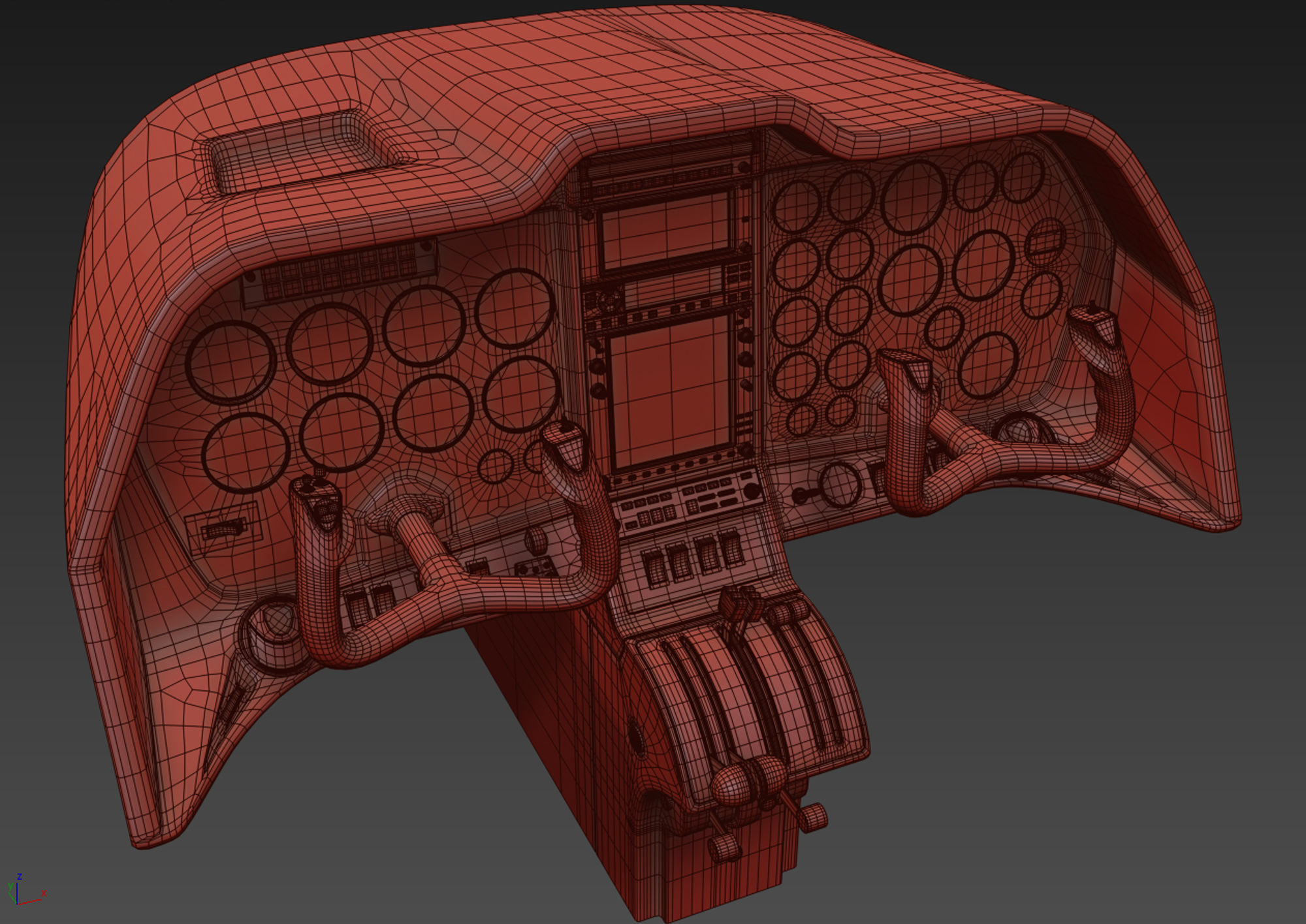 Aircraft Control Panel 3 3D model_10