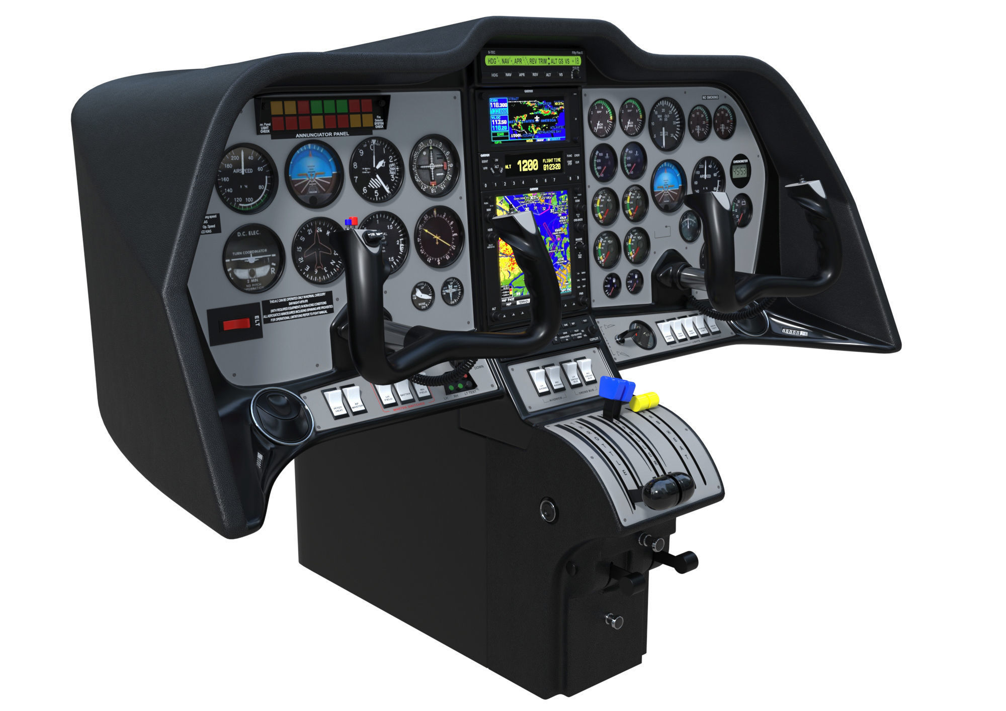 Aircraft Control Panel 3 3D model_1