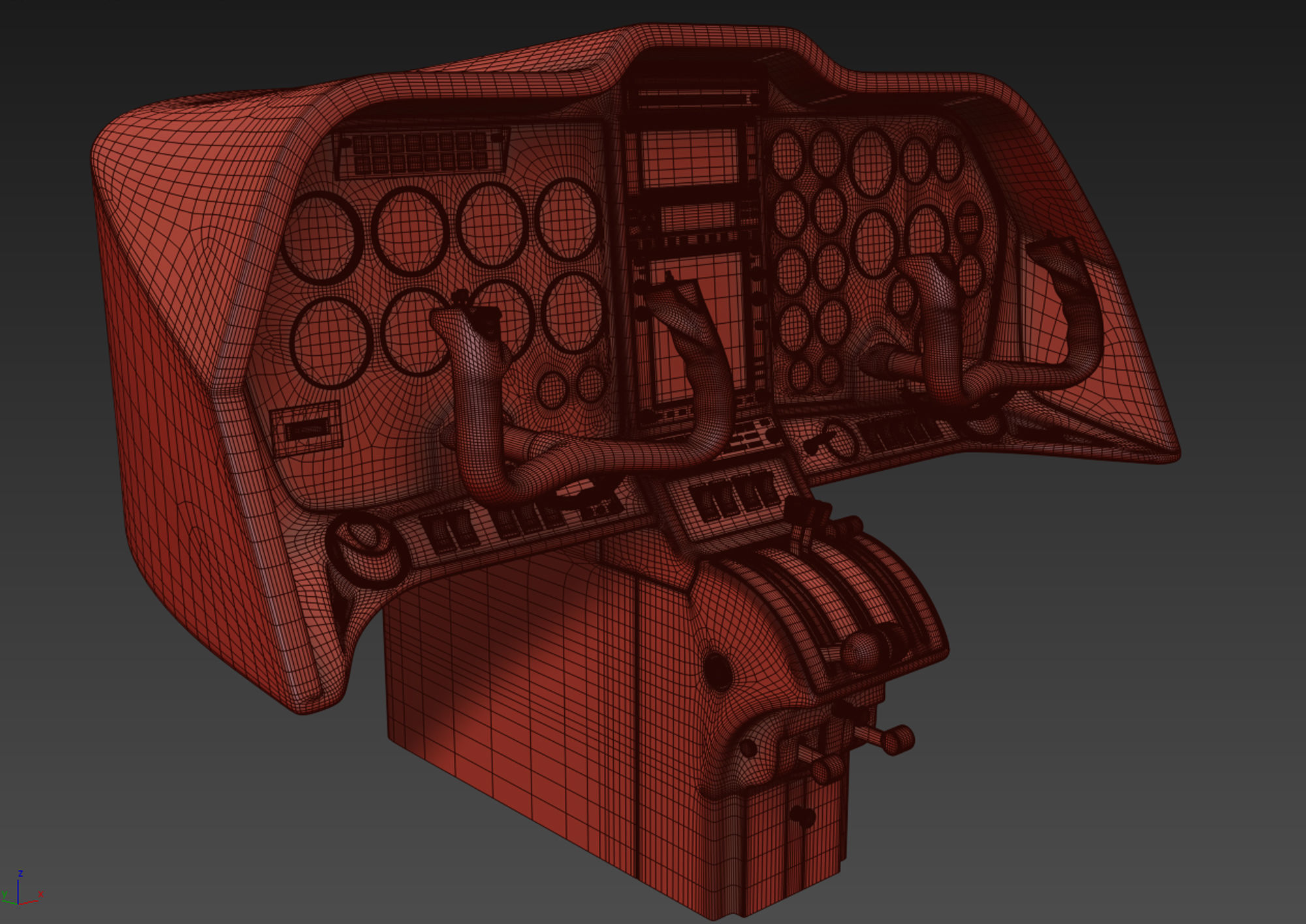 Aircraft Control Panel 3 3D model_8