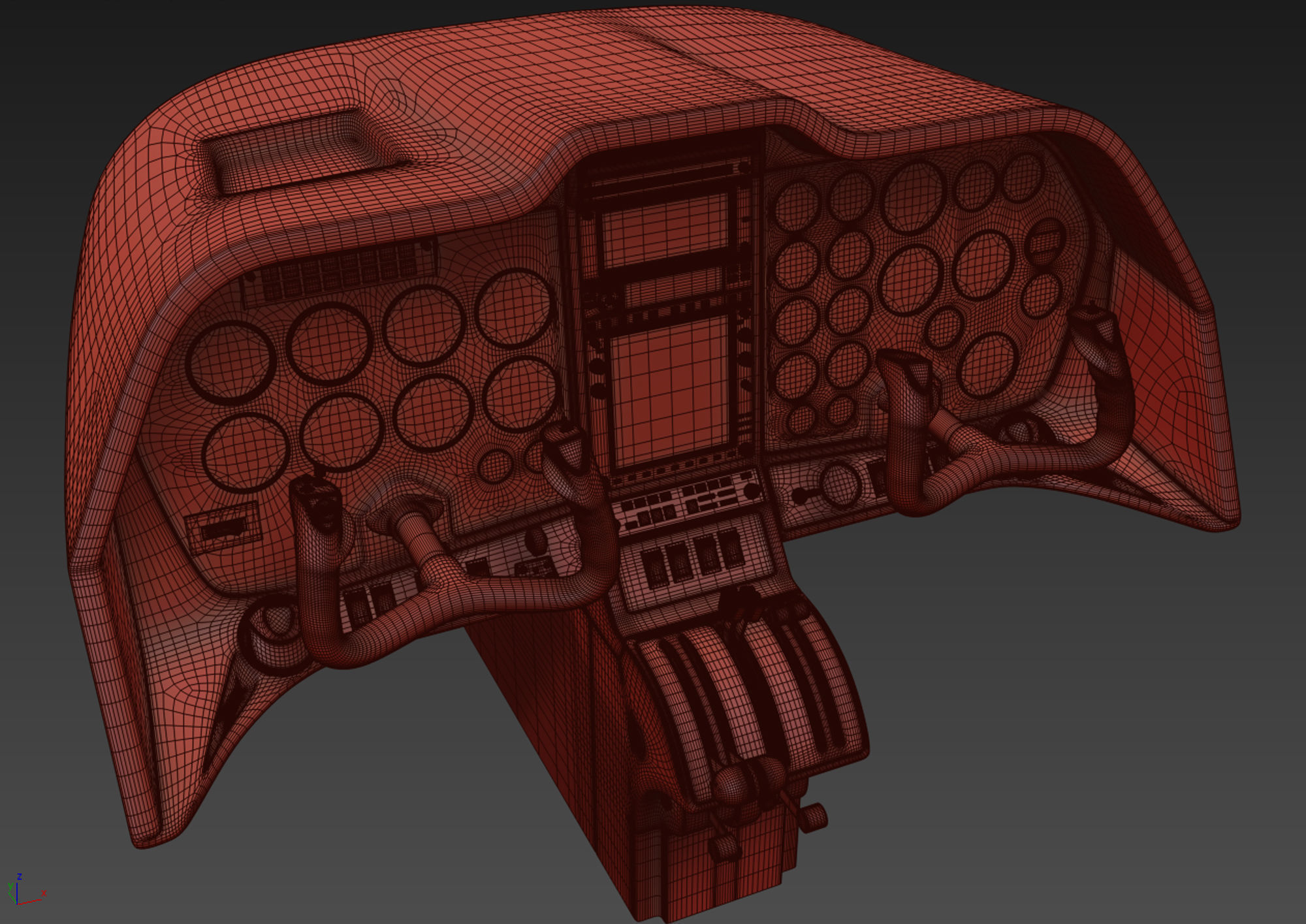Aircraft Control Panel 3 3D model_11