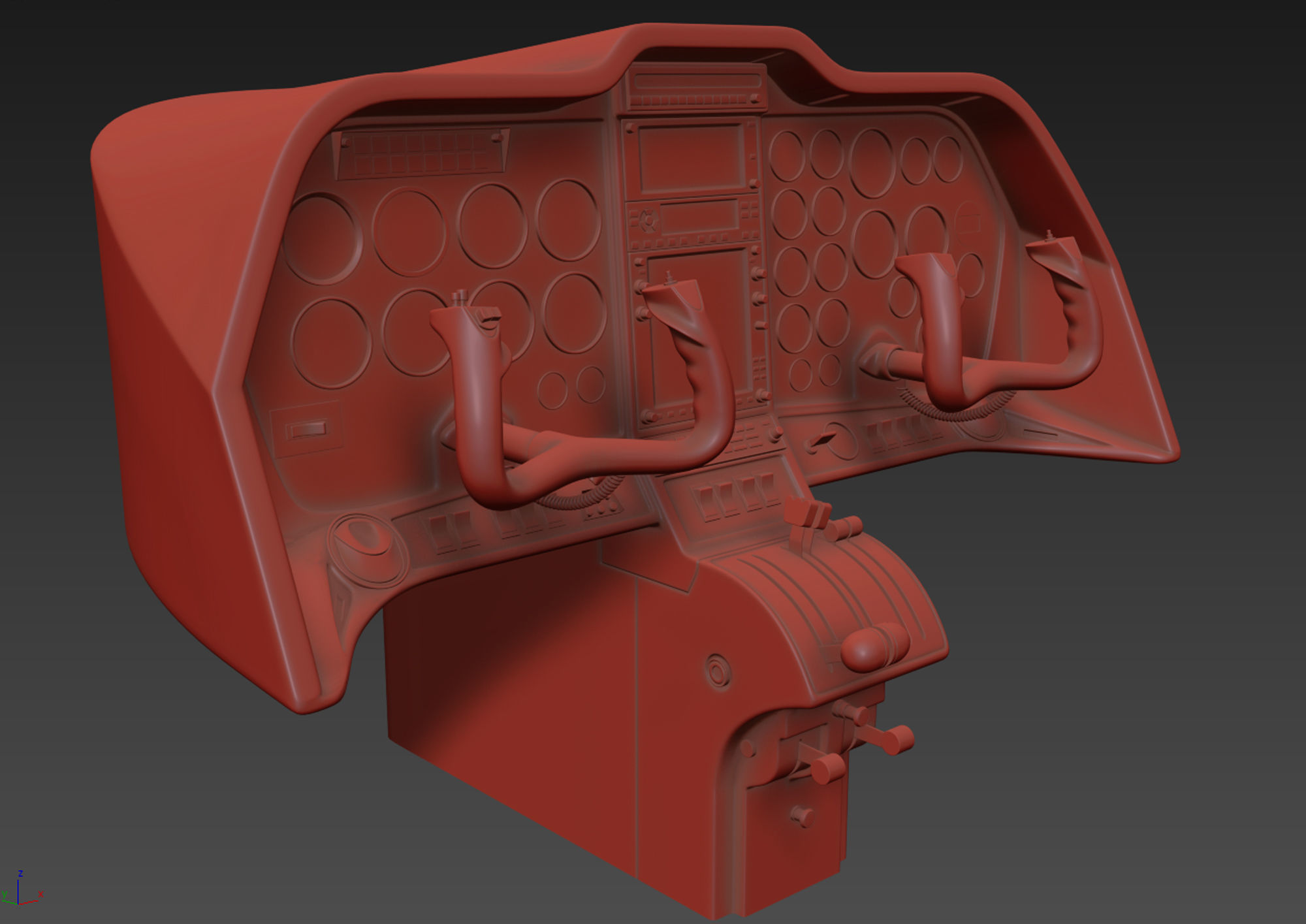 Aircraft Control Panel 3 3D model_6