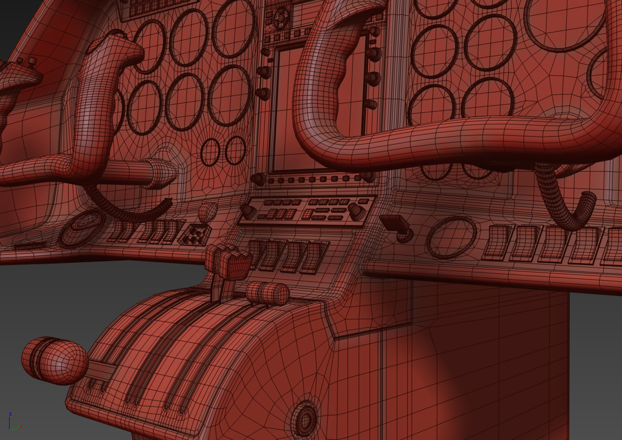 Aircraft Control Panel 3 3D model_16