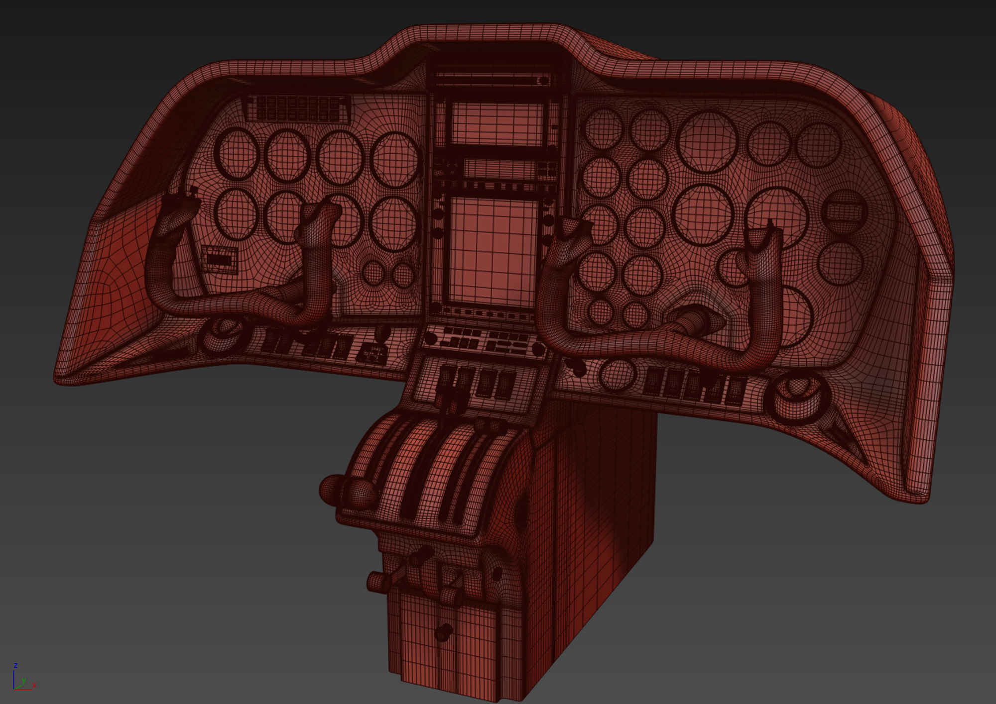 Aircraft Control Panel 3 3D model_5