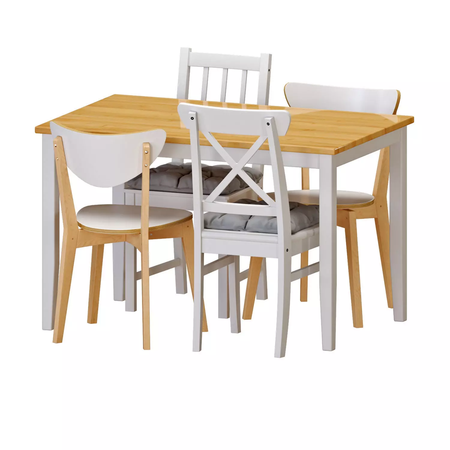 LERHAMN Table And NORDMYRA Chair 3D model