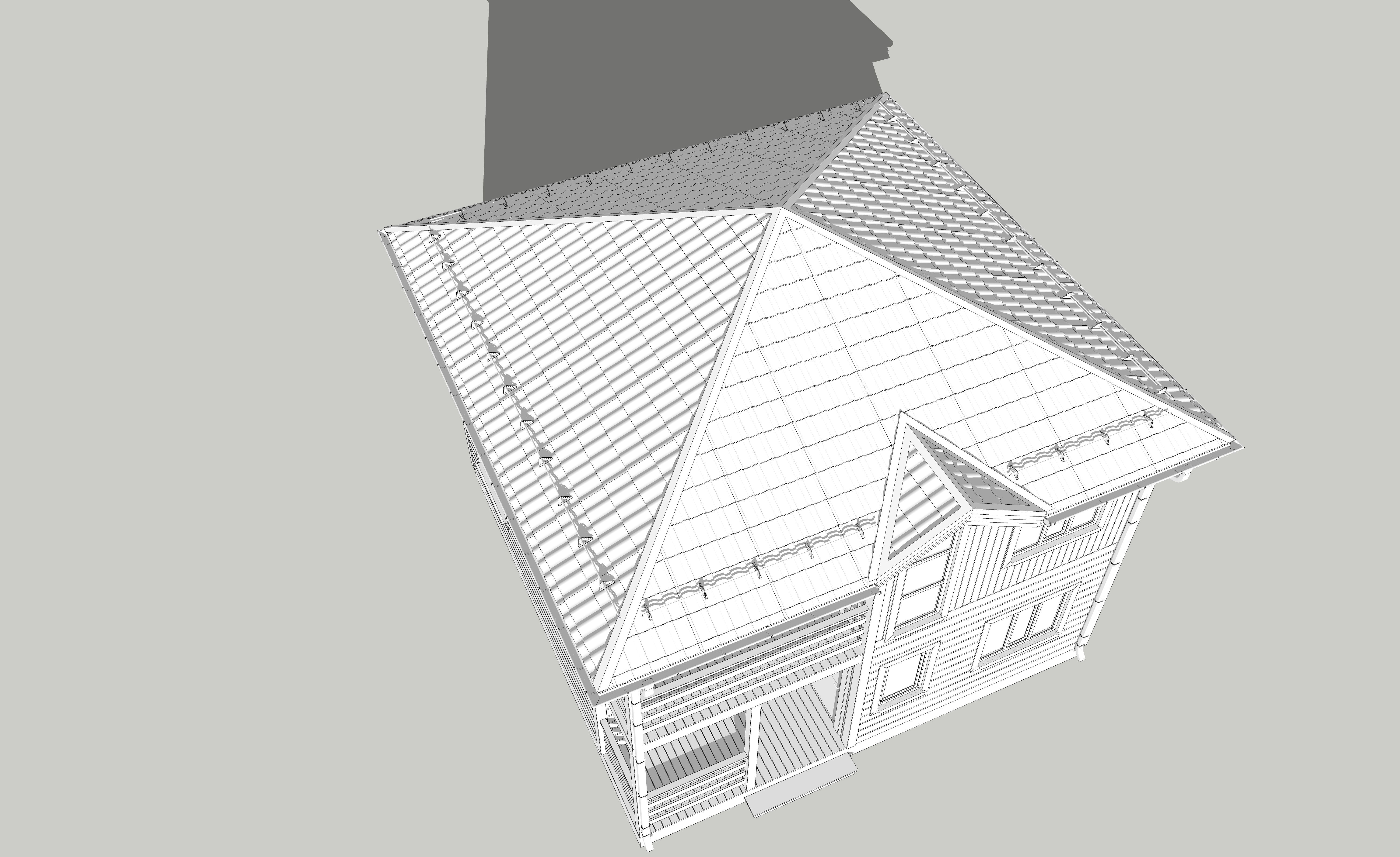 DK-83 two story house with balcony 3D model_9