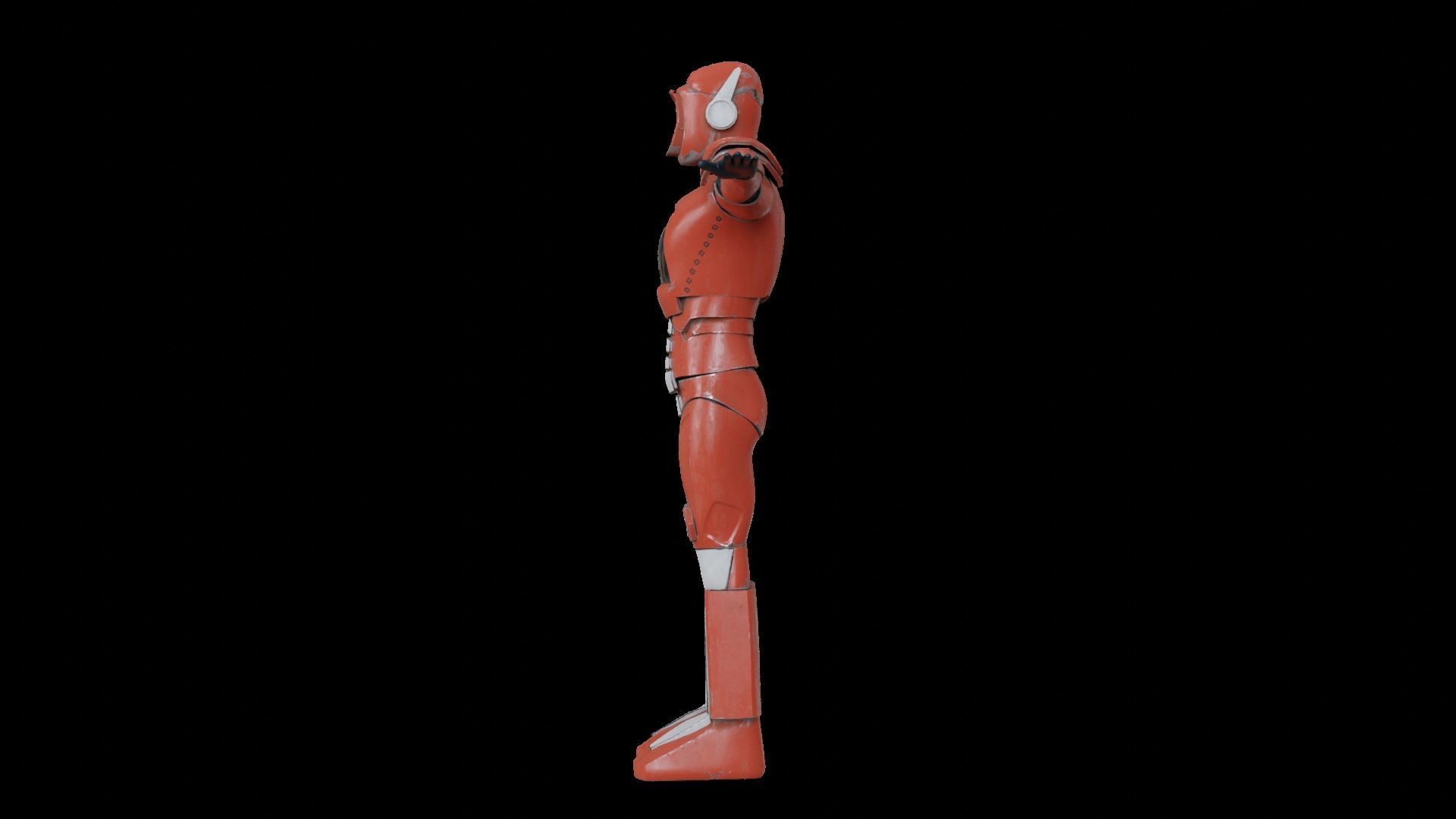 High-quality red robot model 3D model_19