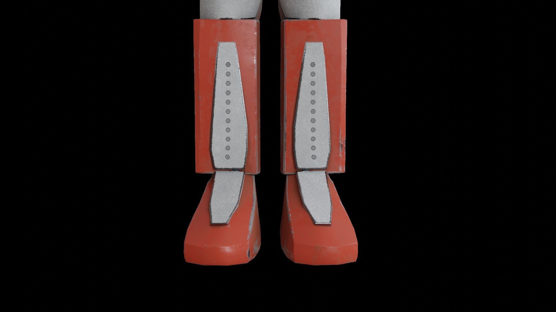 High-quality red robot model 3D model_21