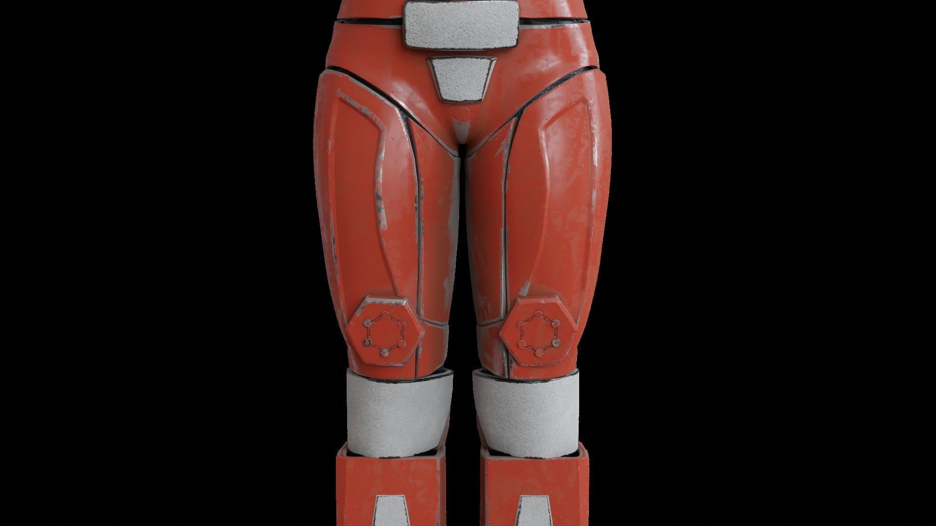 High-quality red robot model 3D model_7