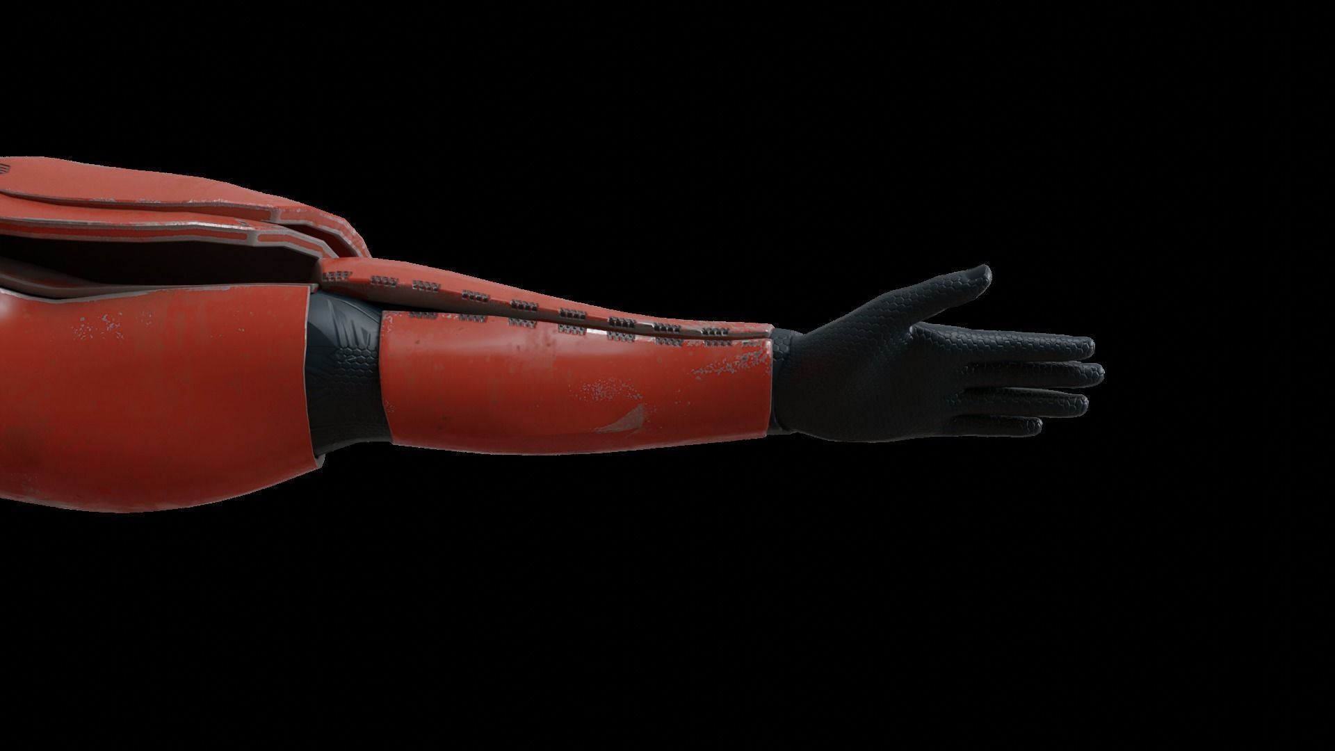 High-quality red robot model 3D model_26