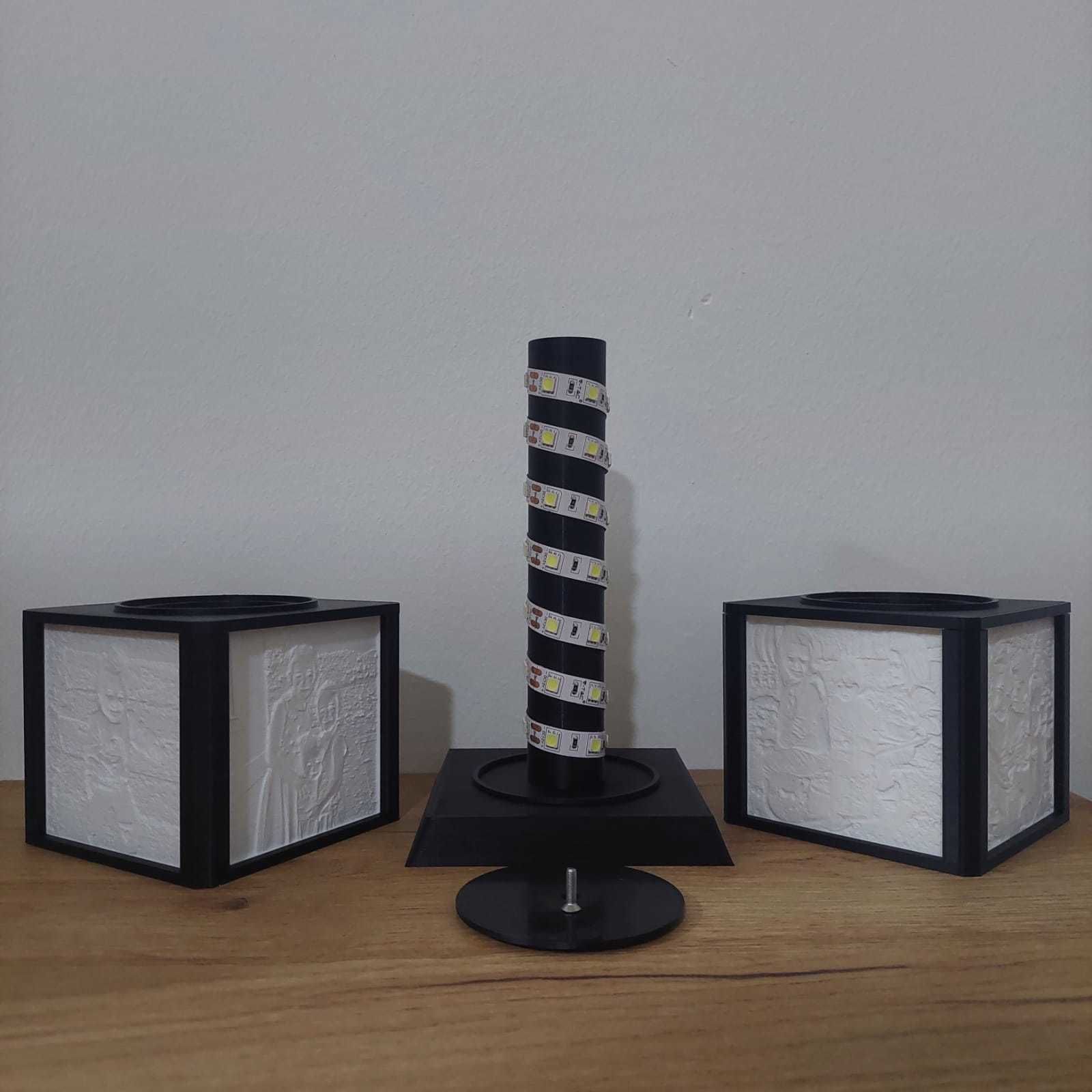 ROTATING LITHOPHANE LAMP 3D print model_6