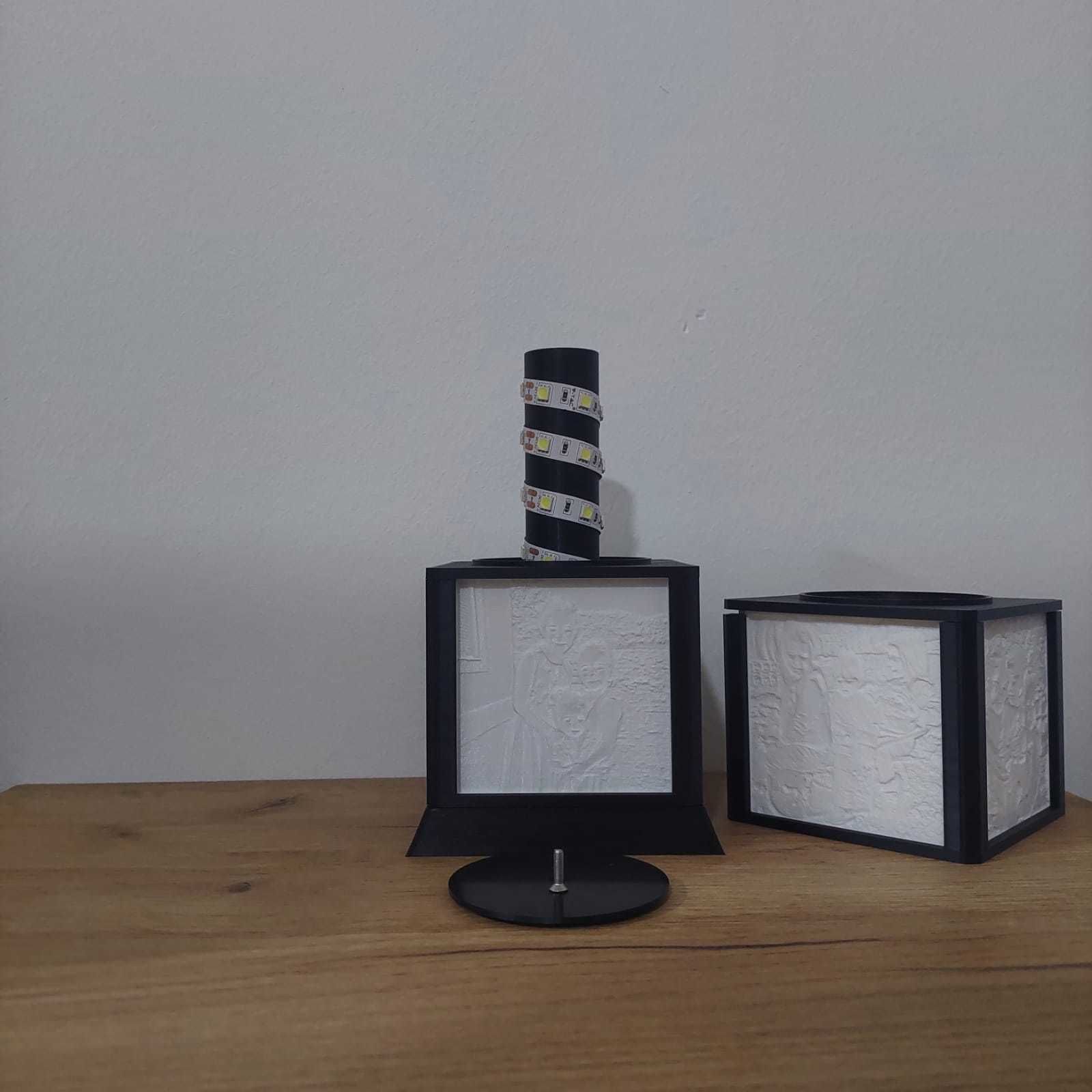 ROTATING LITHOPHANE LAMP 3D print model_7