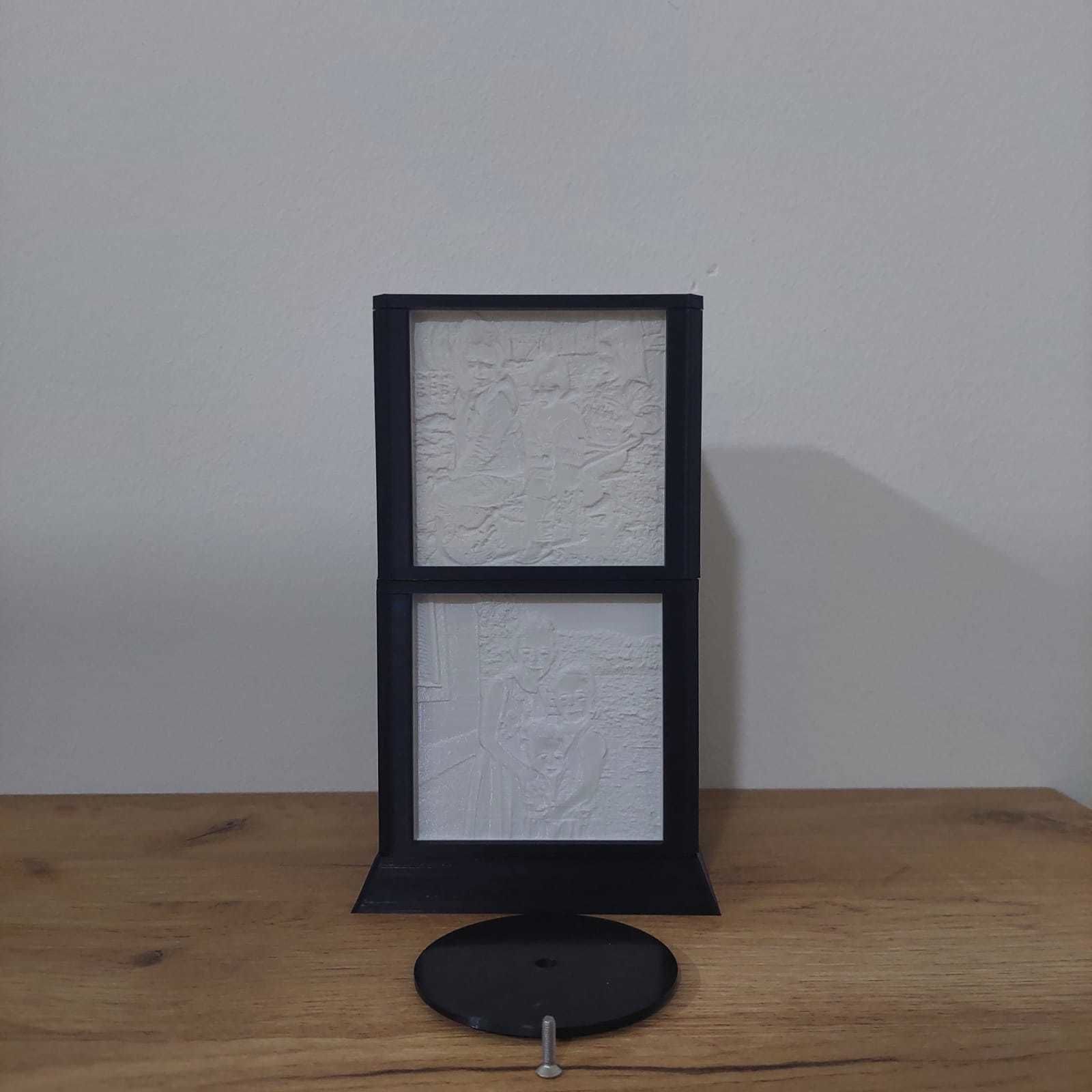 ROTATING LITHOPHANE LAMP 3D print model_9