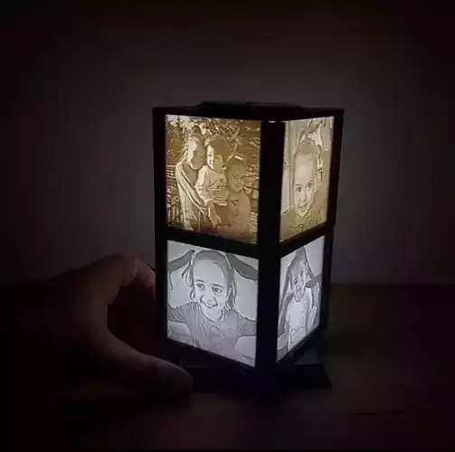 ROTATING LITHOPHANE LAMP 3D print model