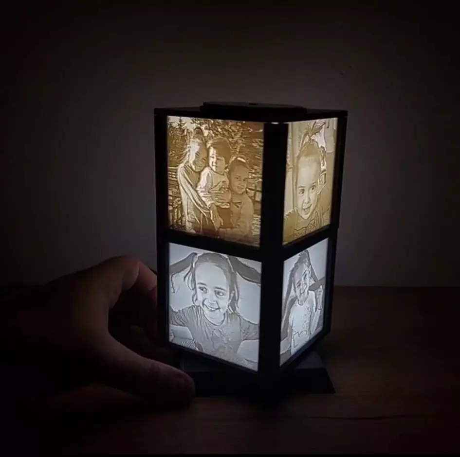 ROTATING LITHOPHANE LAMP 3D print model_0