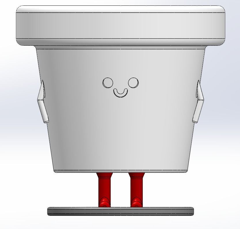 3D Printed Standing Smiley Pot 3D print model_4