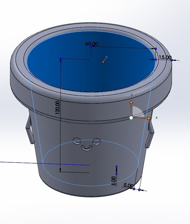 3D Printed Standing Smiley Pot 3D print model_8