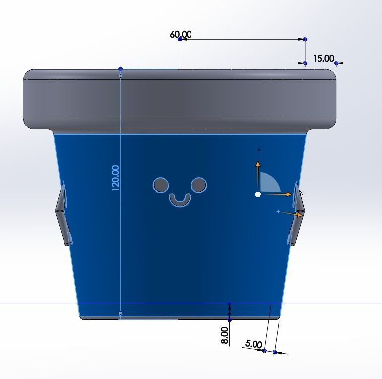 3D Printed Standing Smiley Pot 3D print model_7