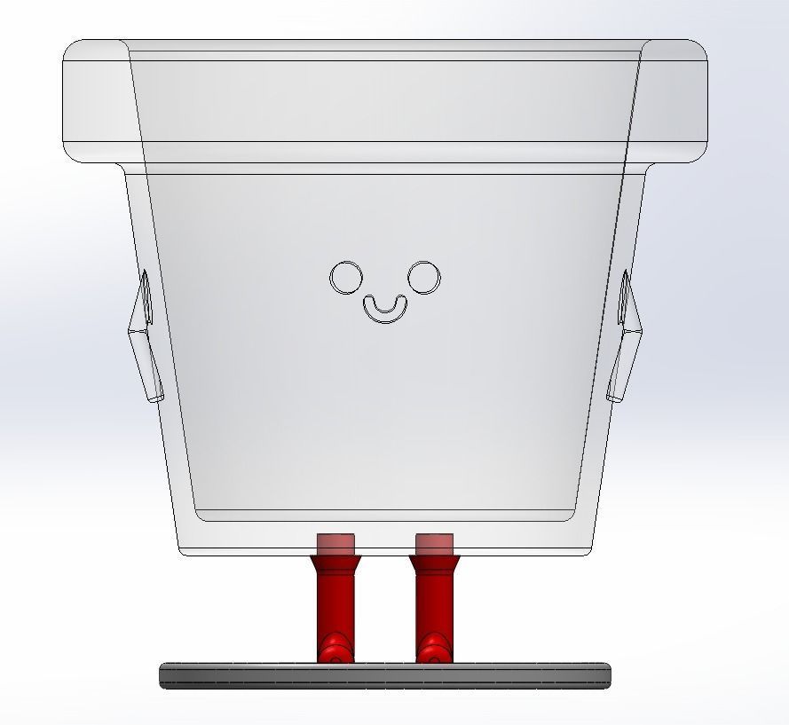 3D Printed Standing Smiley Pot 3D print model_12