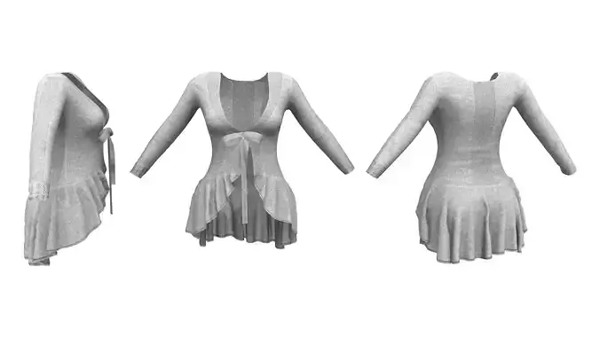 Ladies Flowing Bottom Long Cardigan Sweater