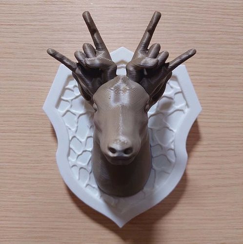 HEAVY METAL DEER TROPHY 3D print model