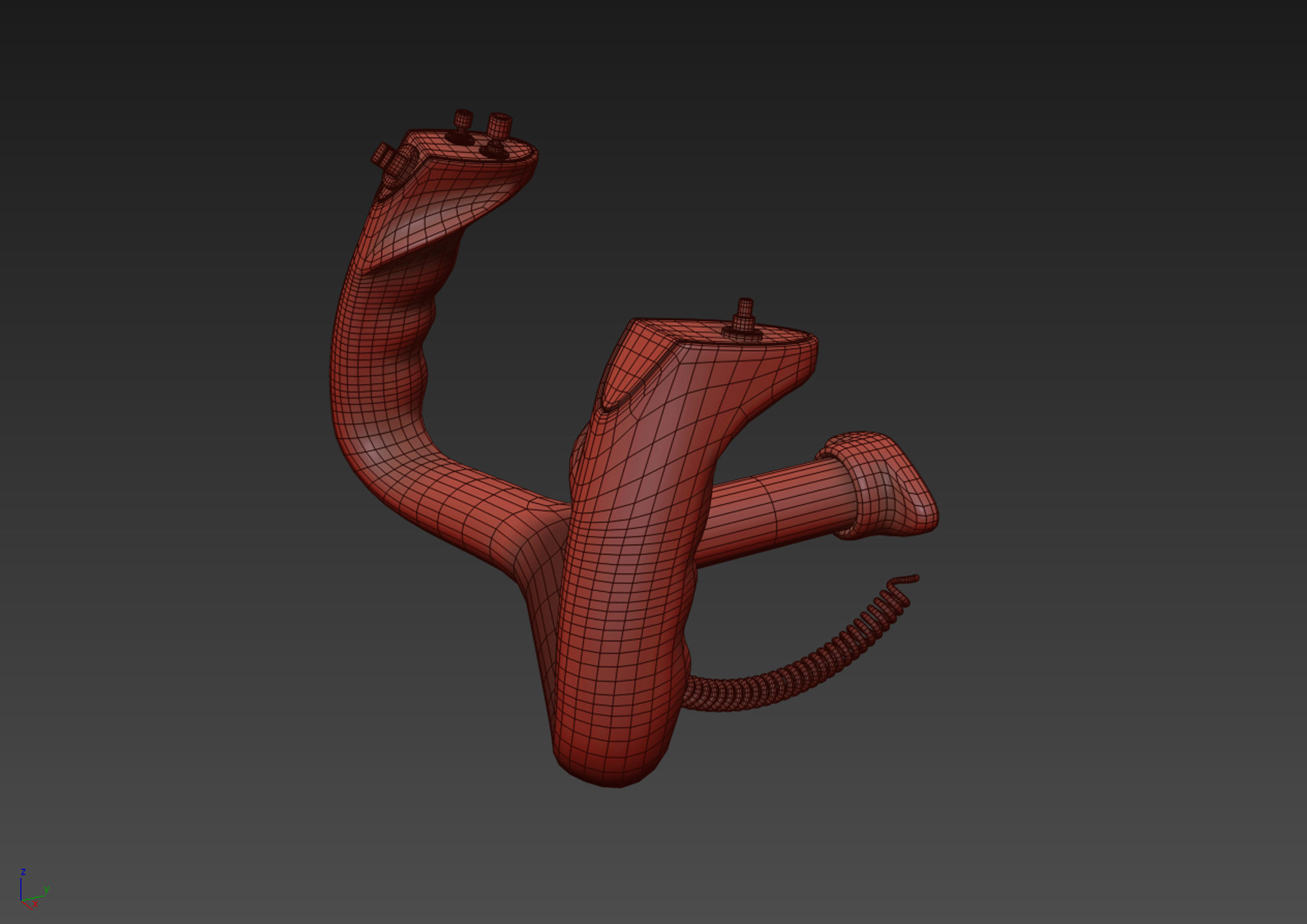 Aircraft Control Wheel 3D model_15