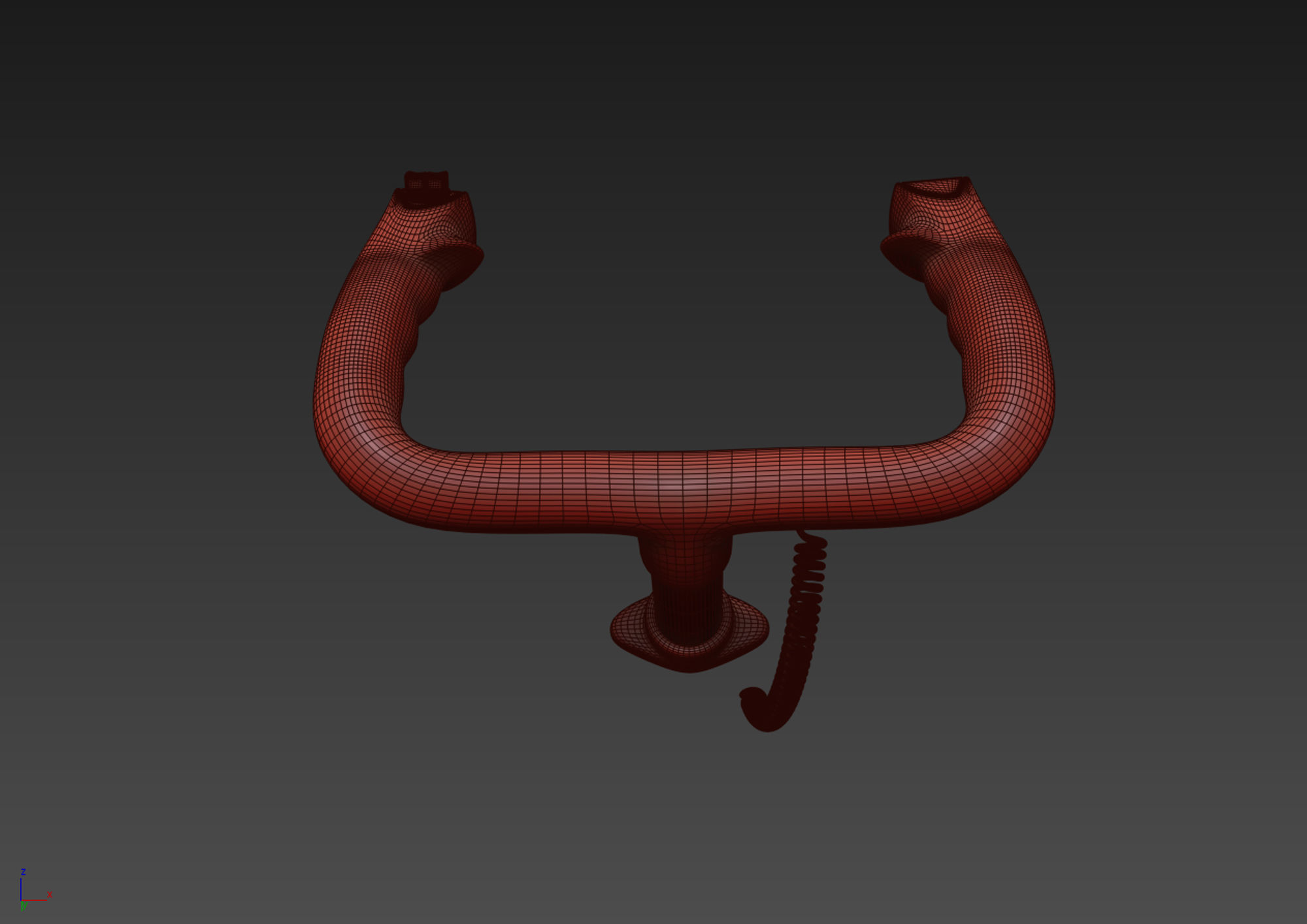 Aircraft Control Wheel 3D model_13