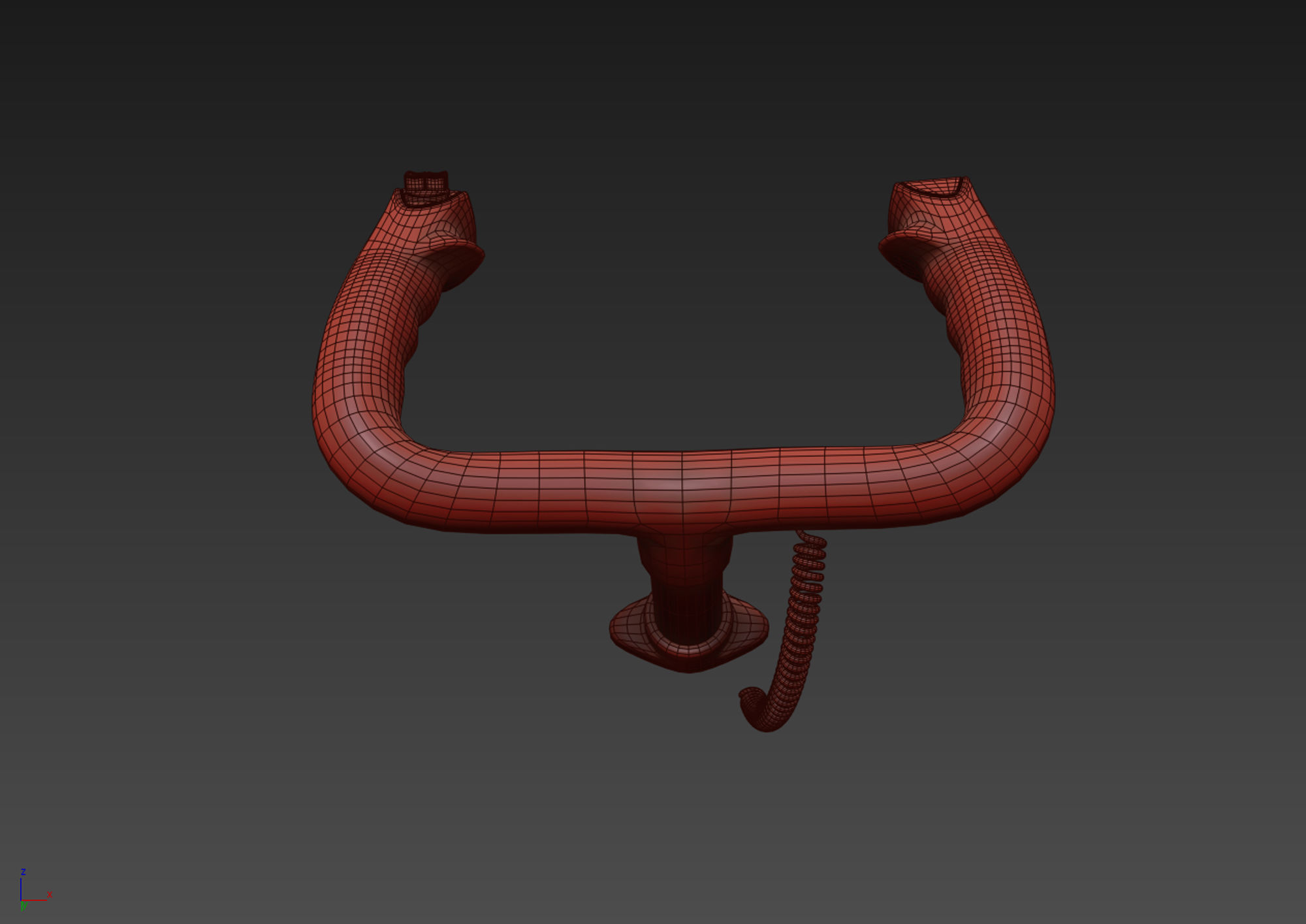 Aircraft Control Wheel 3D model_12