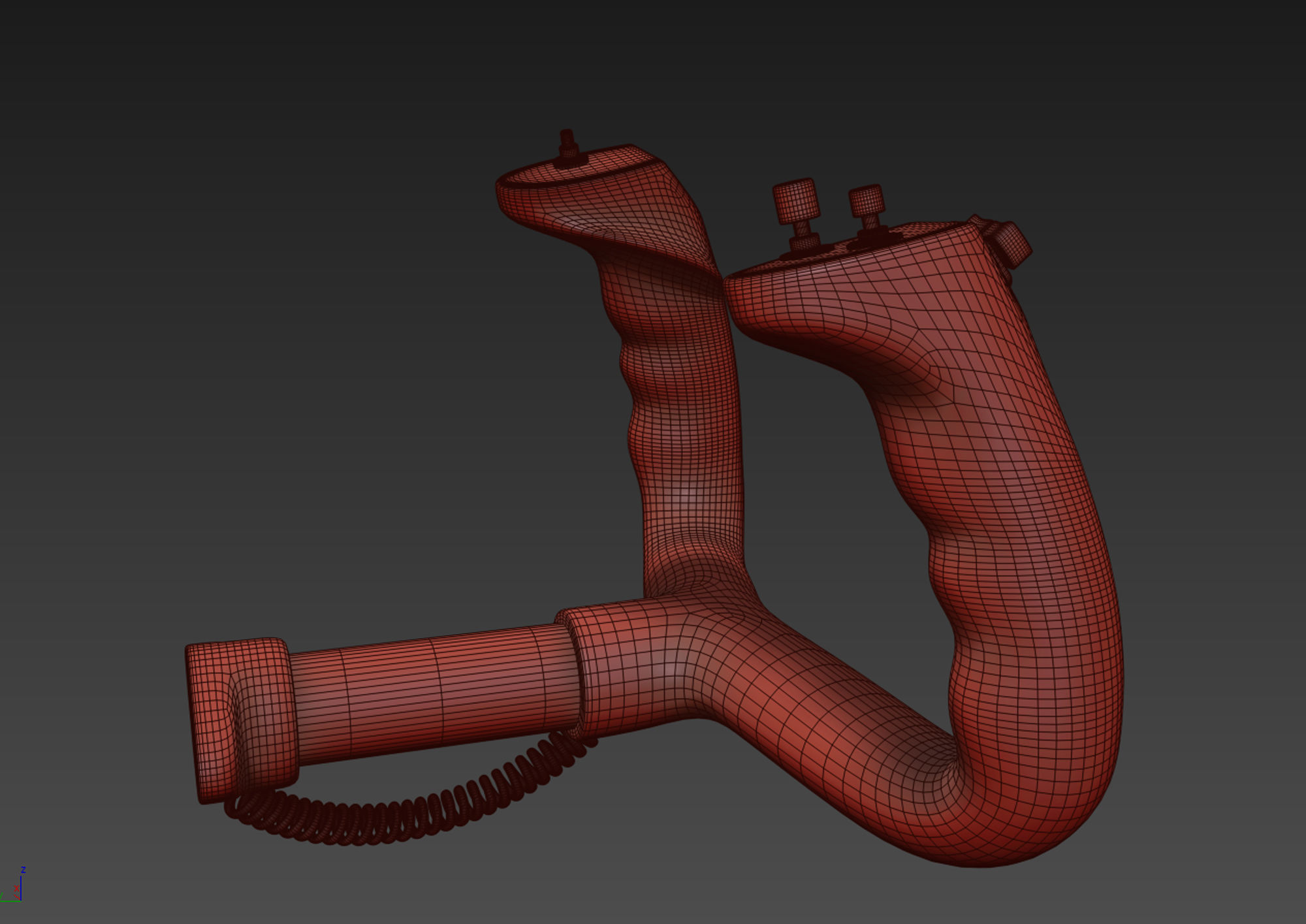 Aircraft Control Wheel 3D model_19