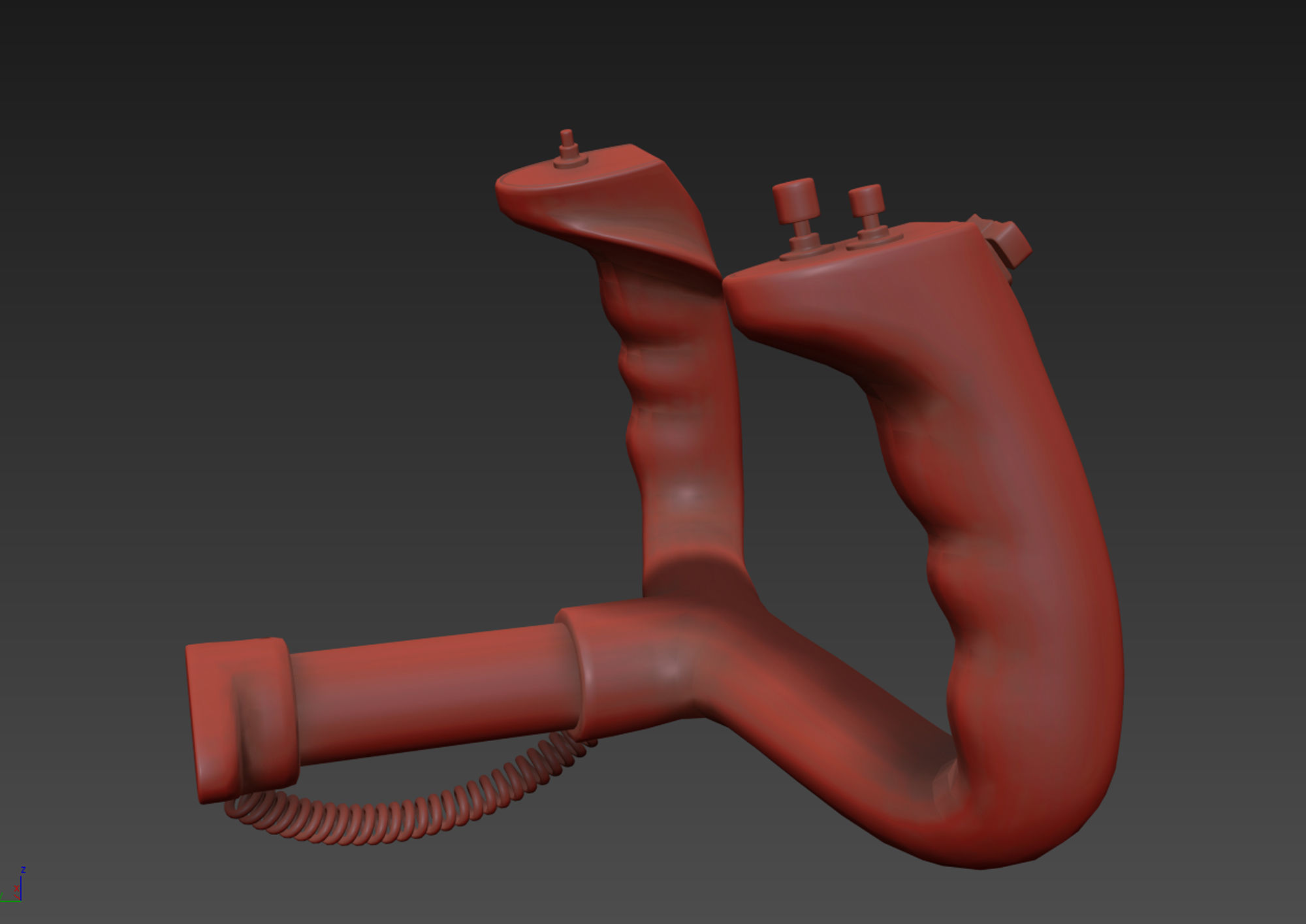 Aircraft Control Wheel 3D model_17