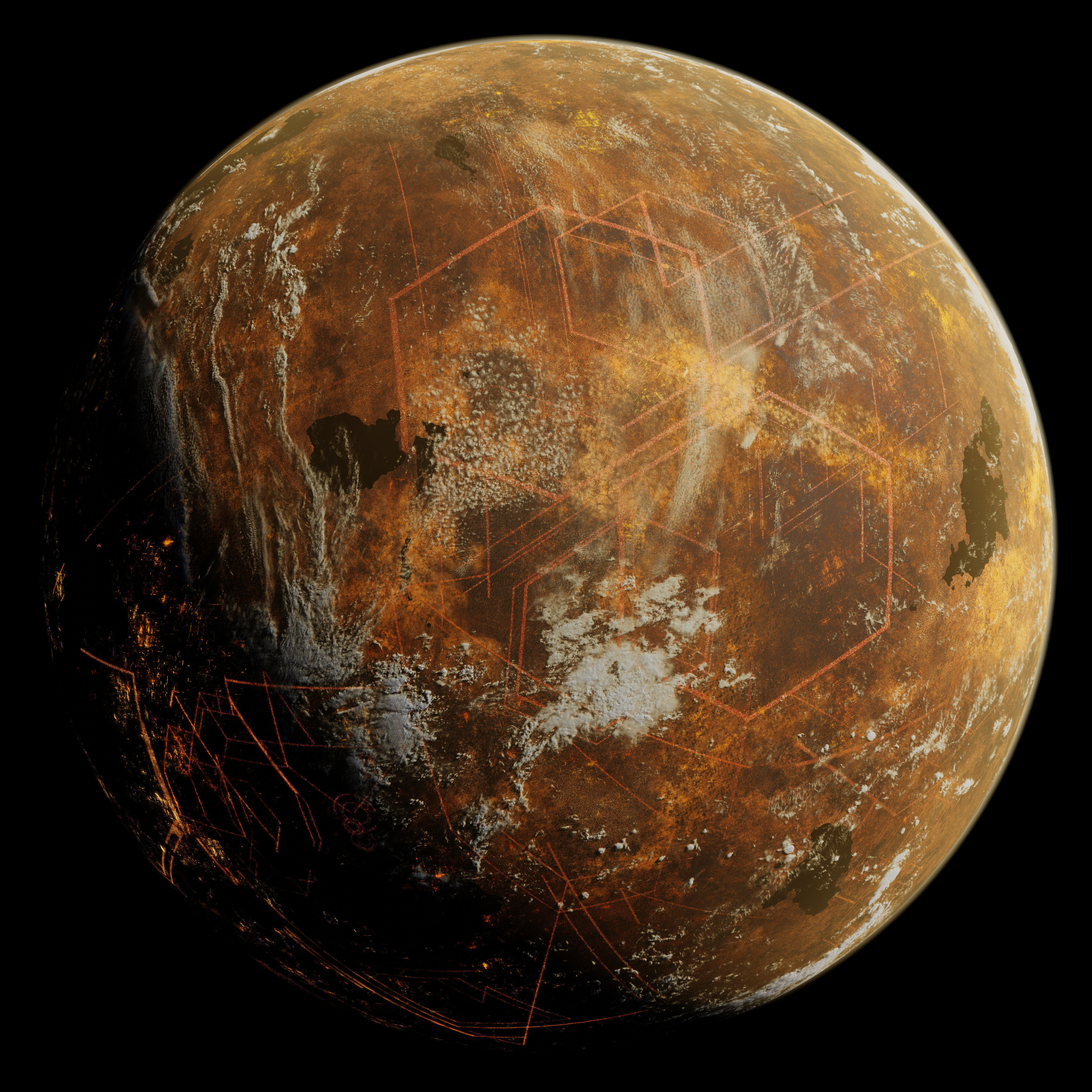 Nar Shaddaa - 4k Star Wars Planet Texture Free 3D model_4